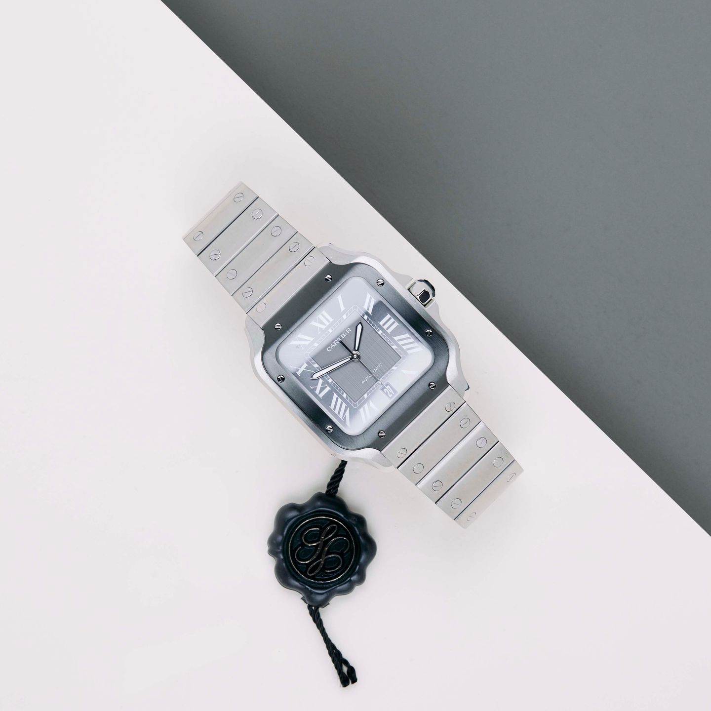 Cartier Santos WSSA0037 (2026) - Grey dial 40 mm Steel case (2/8)