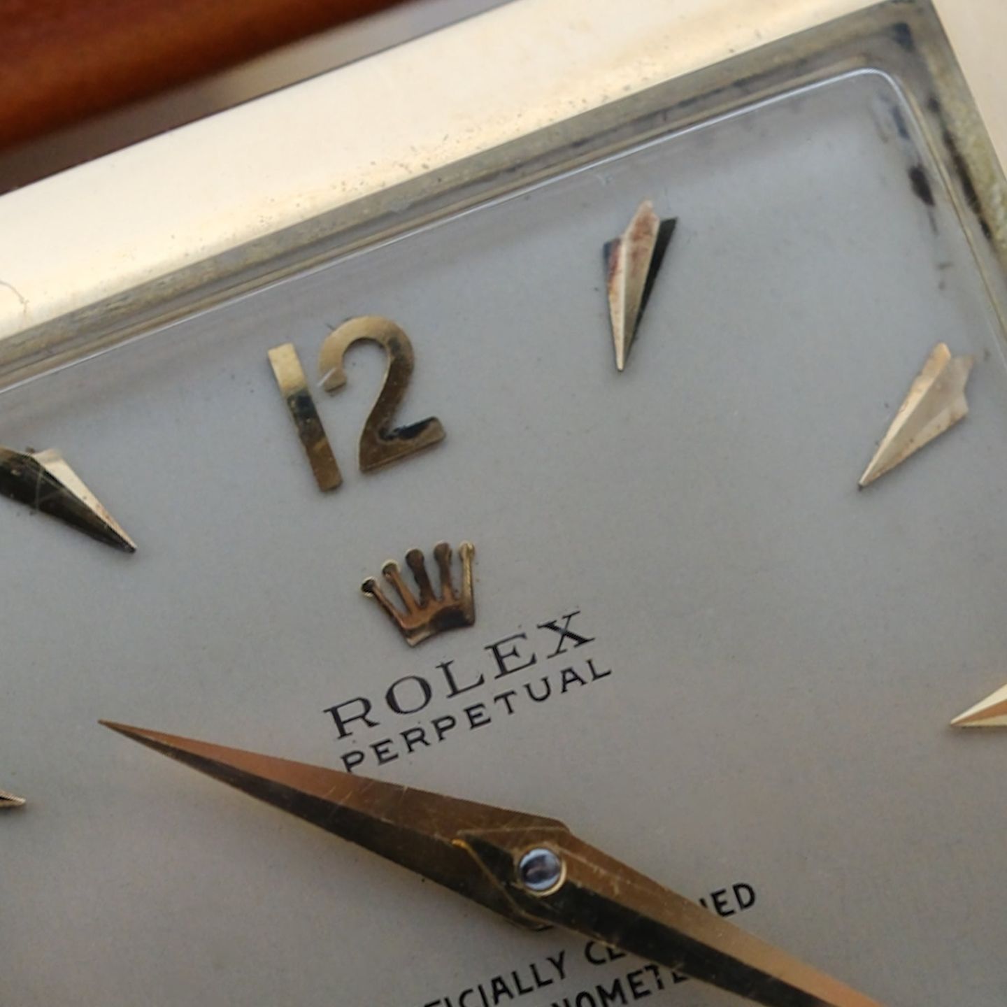 Rolex Vintage 4645 (1950) - Silver dial Unknown Yellow Gold case (8/14)