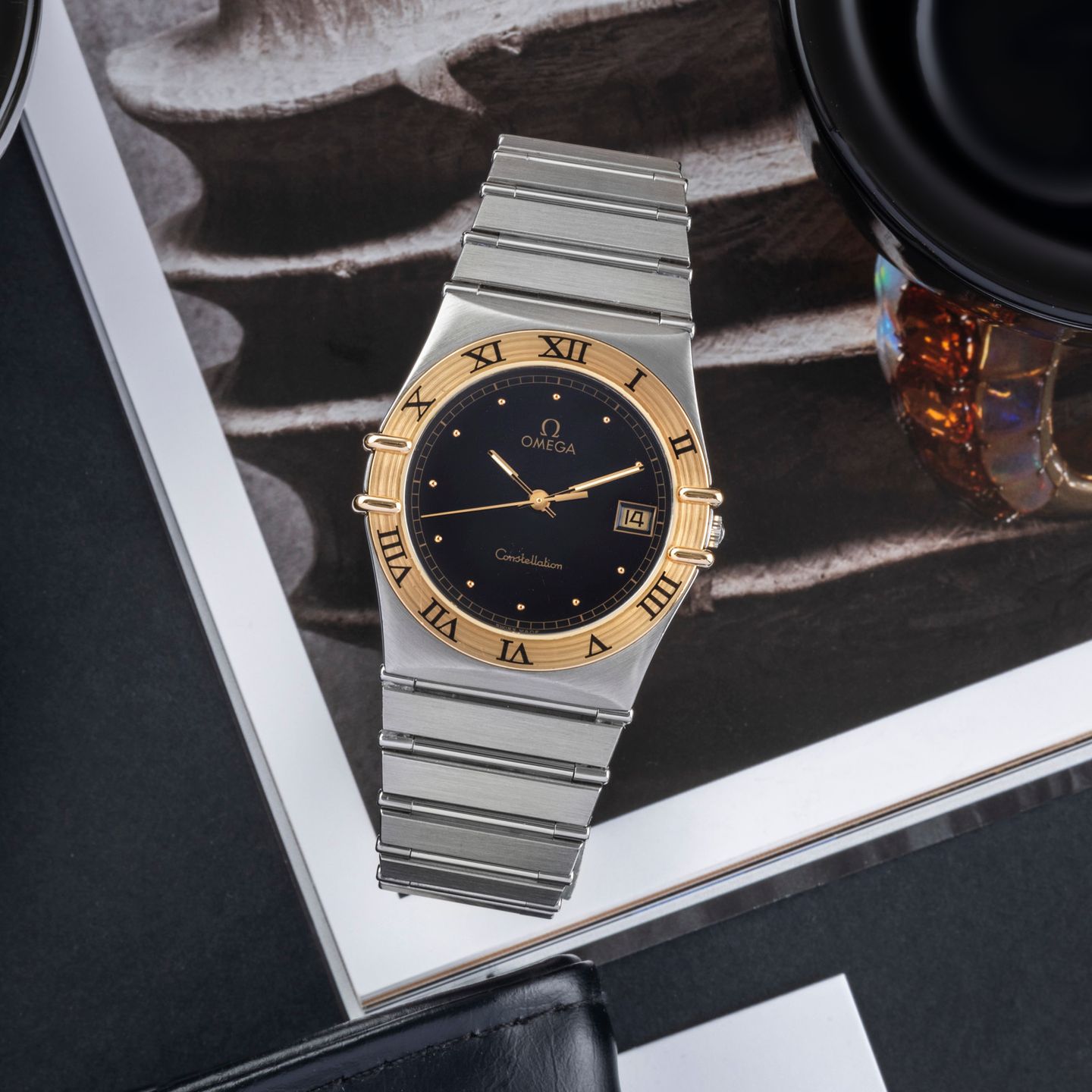 Omega Constellation Day-Date 396.1070.1 (1991) - Black dial 32 mm Steel case (1/8)