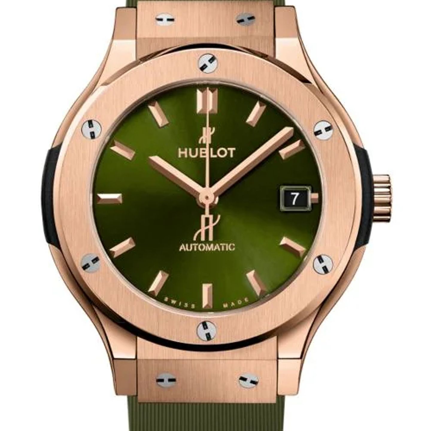 Hublot Classic Fusion 565.OX.8980.RX (2026) - Green dial 38 mm Rose Gold case (1/1)