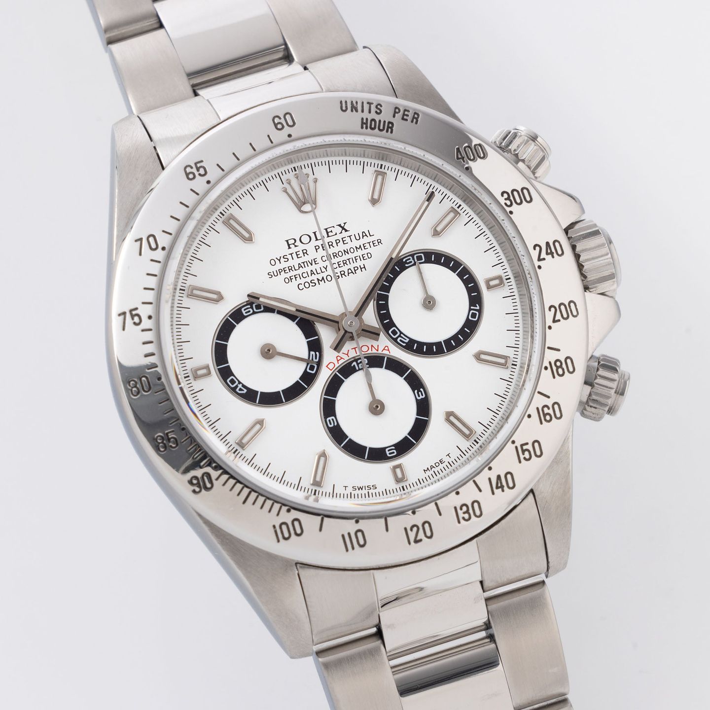 Rolex Daytona 16520 (1996) - Wit wijzerplaat 40mm Staal (1/8)