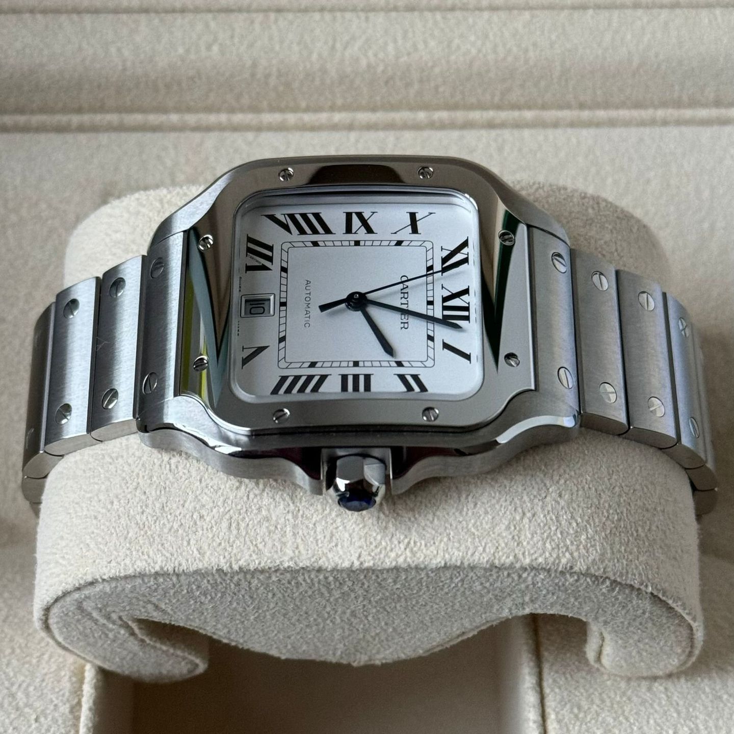 Cartier Santos WSSA0018 (2023) - Silver dial 40 mm Steel case (4/7)