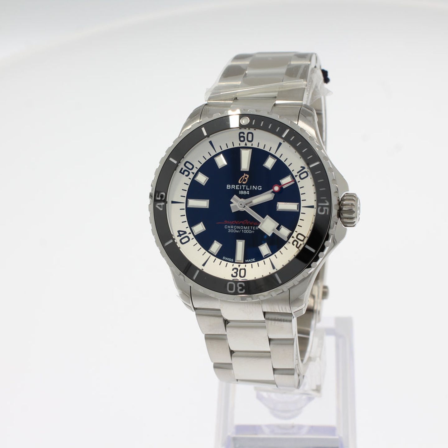 Breitling Superocean 42 A17375211B1A1 (2024) - Zwart wijzerplaat 42mm Staal (1/4)