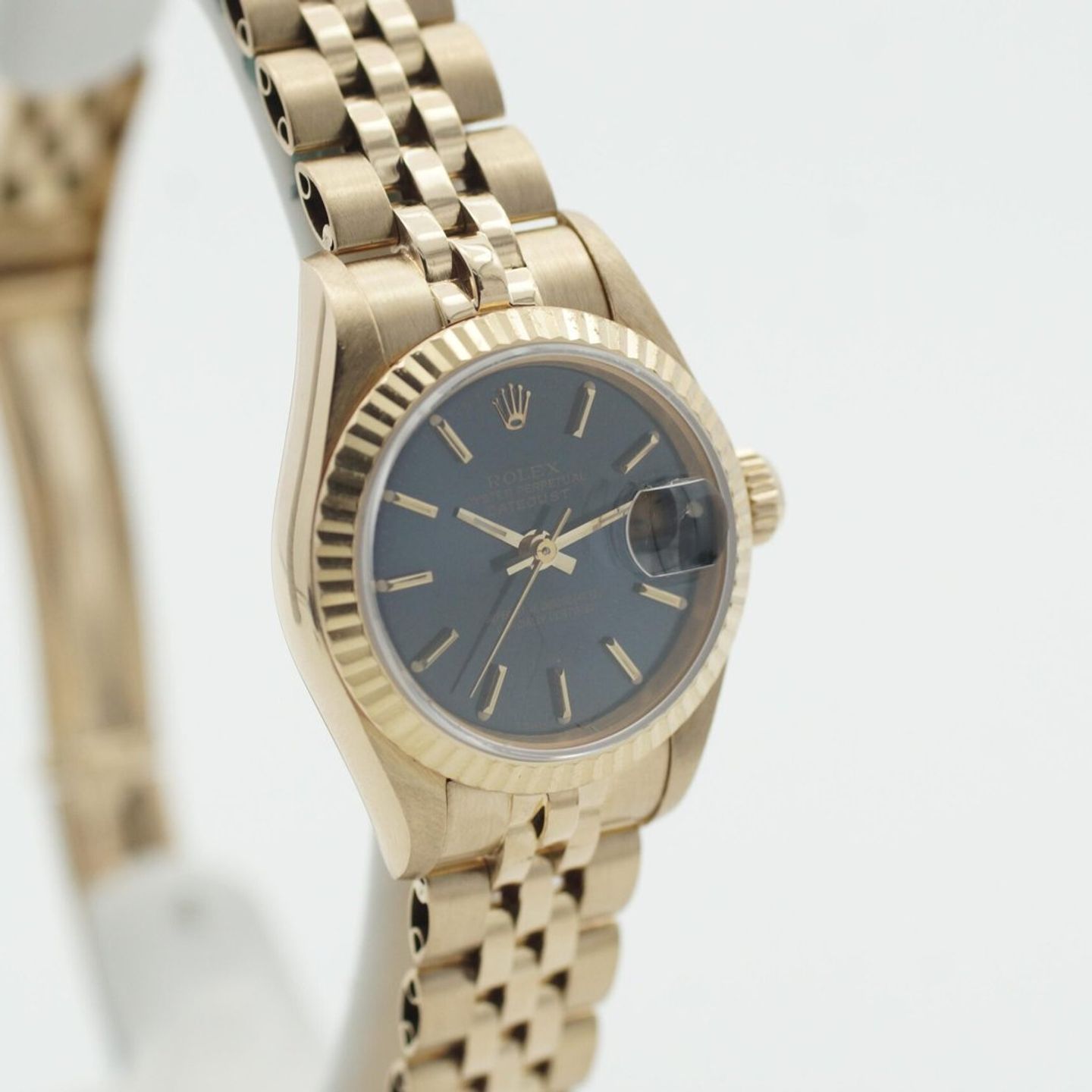 Rolex Lady-Datejust 69178 (1991) - Blauw wijzerplaat 26mm Geelgoud (3/8)