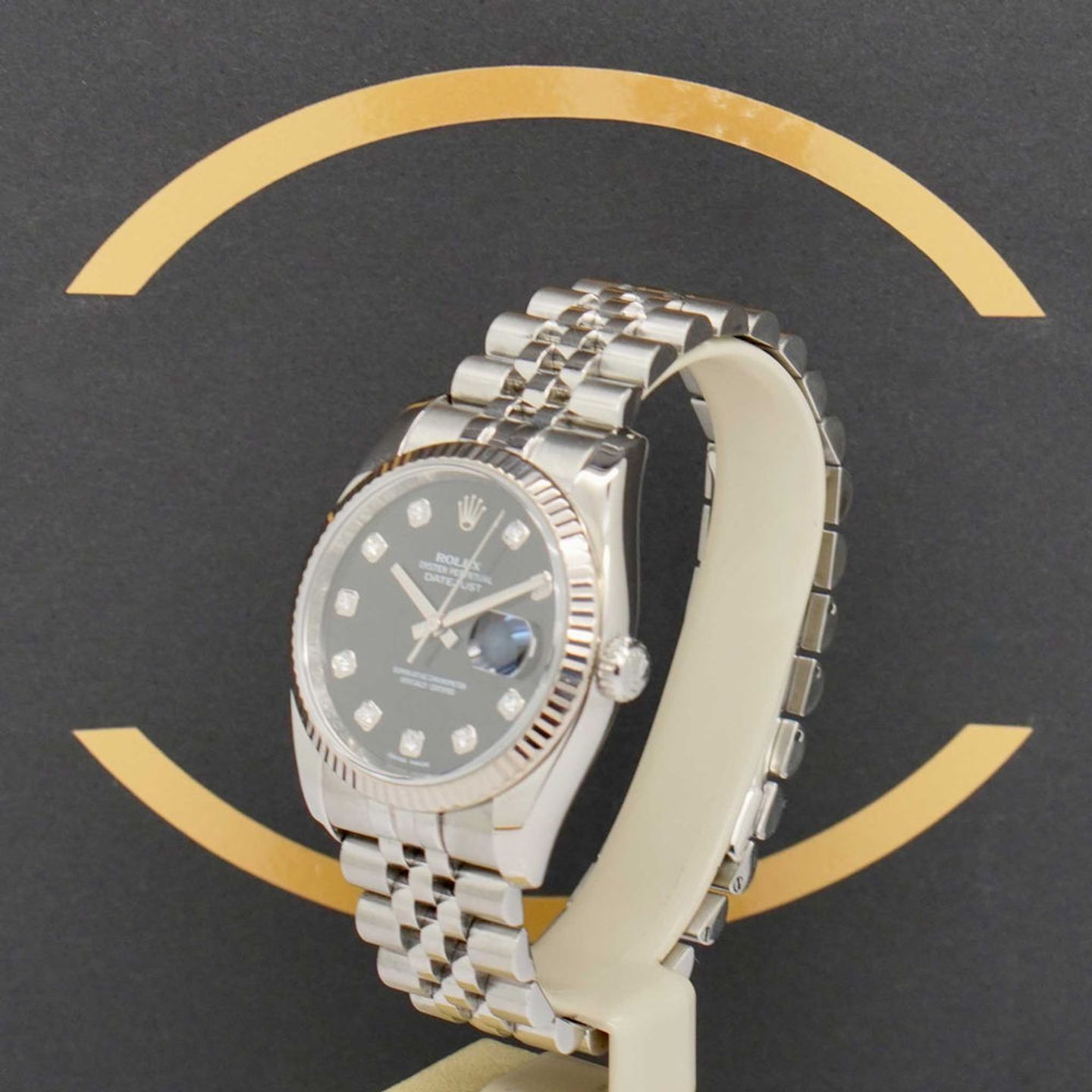 Rolex Datejust 36 116234 (2009) - Black dial 36 mm Steel case (2/7)