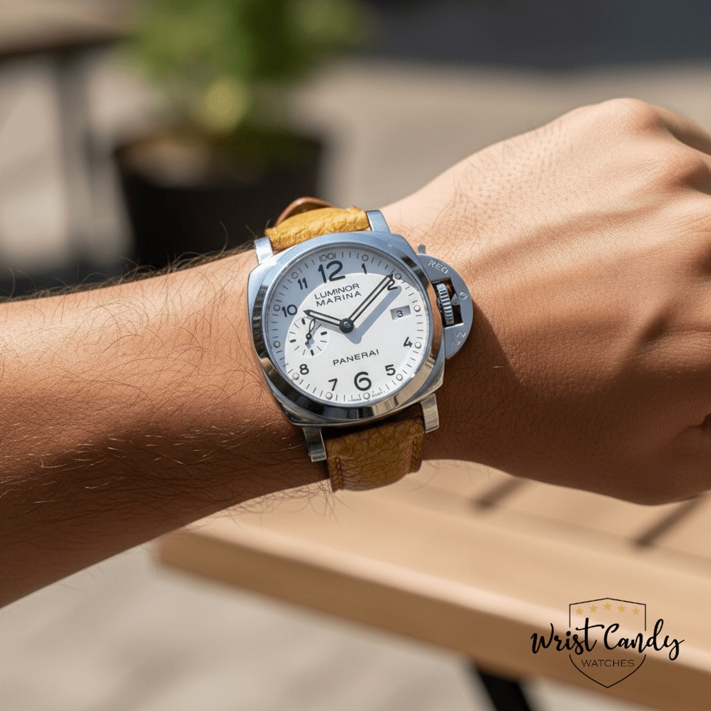 Panerai Luminor Marina 1950 3 Days Automatic PAM00523 (2015) - White dial 42 mm Steel case (7/8)