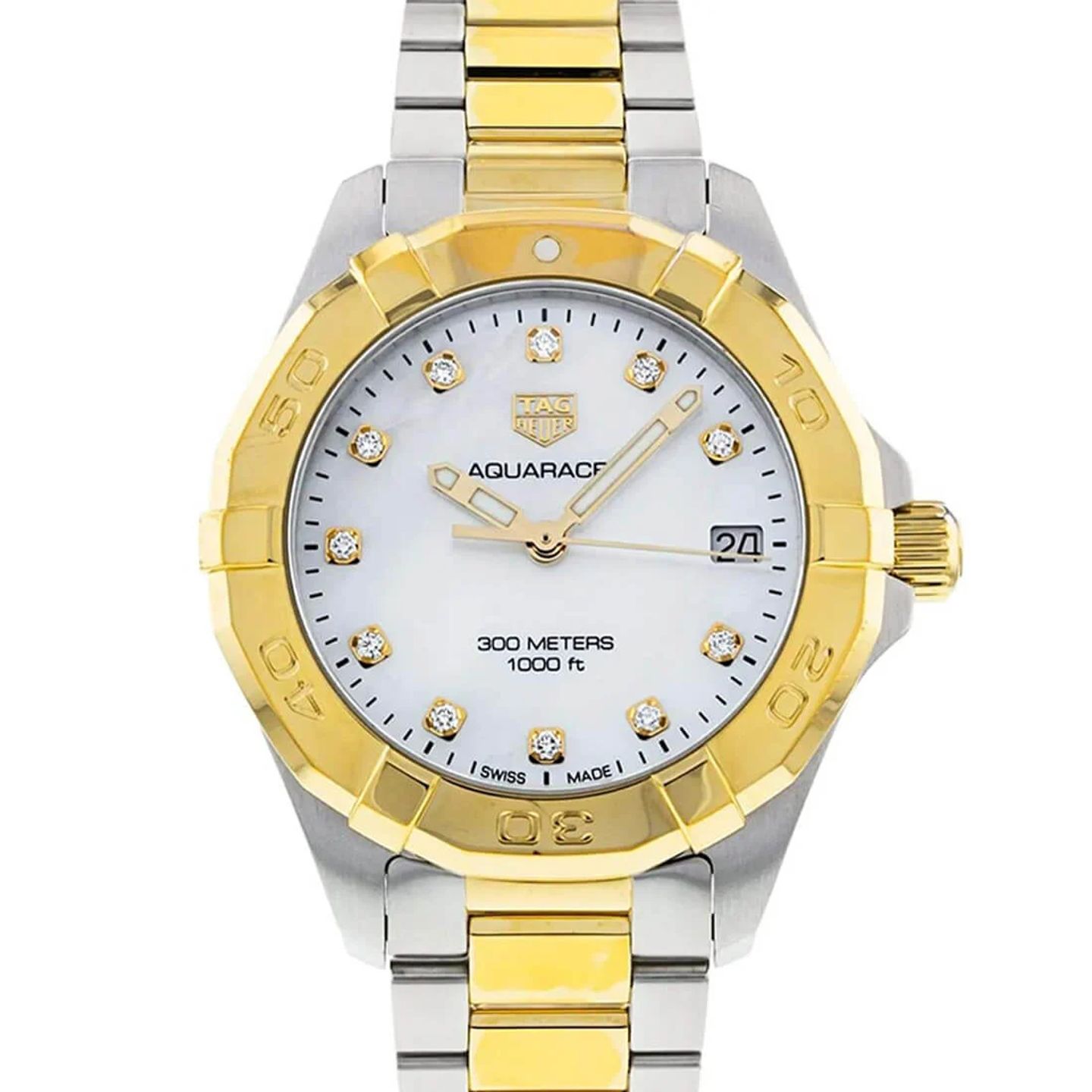 TAG Heuer Aquaracer Lady WBD1322.BB0320 (2023) - White dial 32 mm Steel case (1/3)