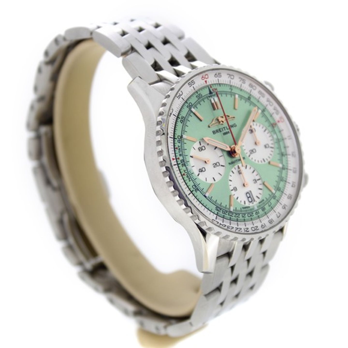 Breitling Navitimer 1 B01 Chronograph AB0139211L1A1 (2023) - Groen wijzerplaat 41mm Staal (5/7)