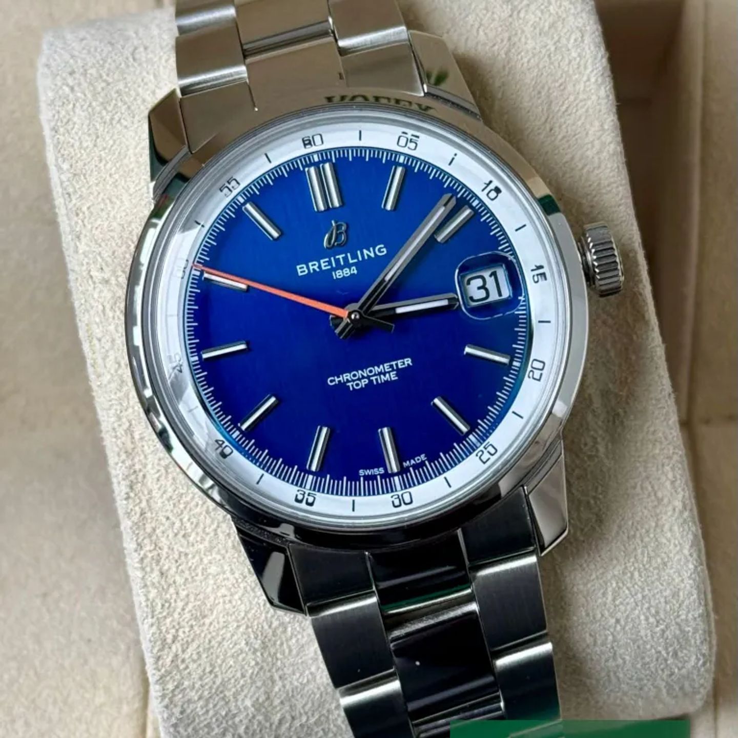 Breitling Top Time AB3113A71C1A1 (2025) - Blue dial 38 mm Steel case (1/7)
