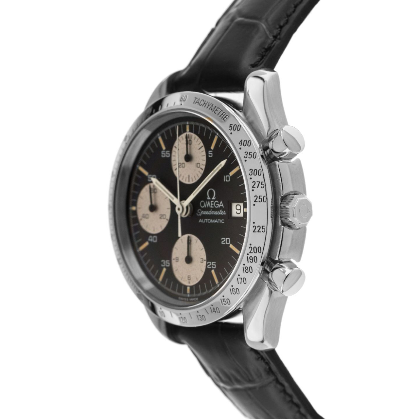 Omega Speedmaster Date 1750.043 (1995) - Zwart wijzerplaat 39mm Staal (4/7)