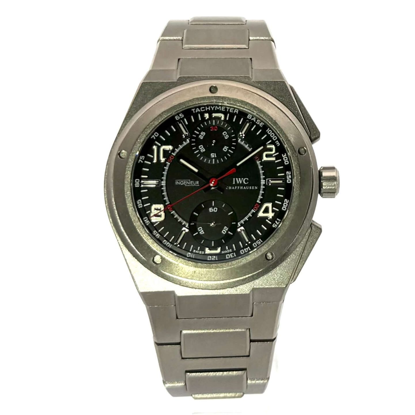 IWC Ingenieur AMG IW372503 (2008) - Zwart wijzerplaat 43mm Titanium (2/8)