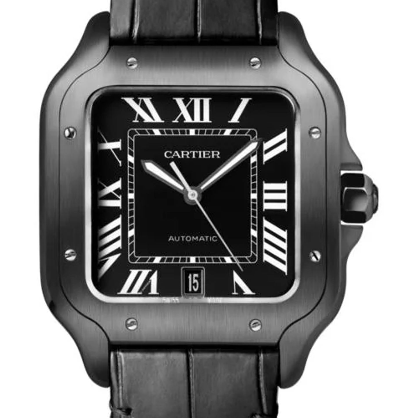 Cartier Santos WSSA0039 (2026) - Zwart wijzerplaat 40mm Staal (1/1)