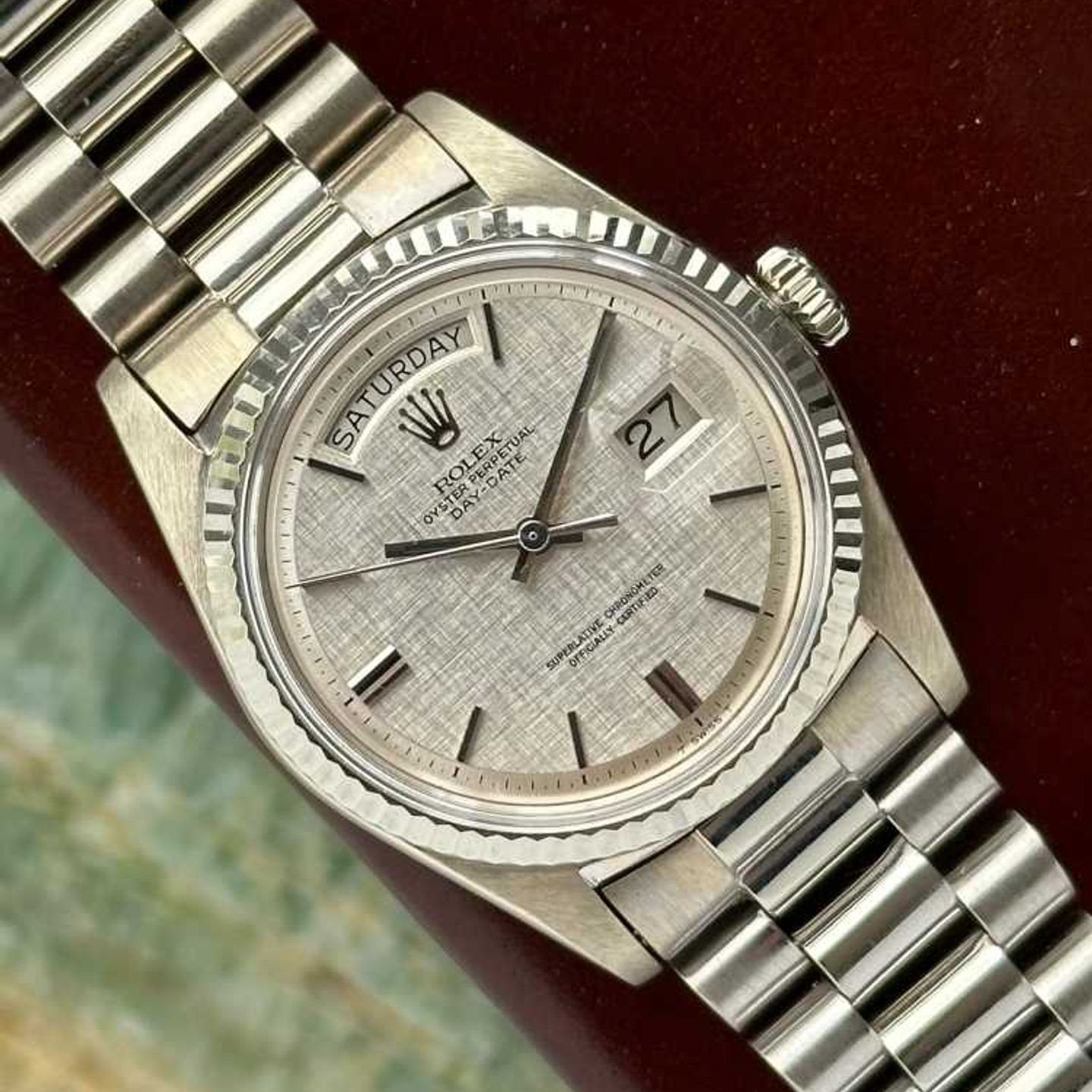 Rolex Day-Date 1803/9 (1971) - Silver dial 36 mm White Gold case (4/8)