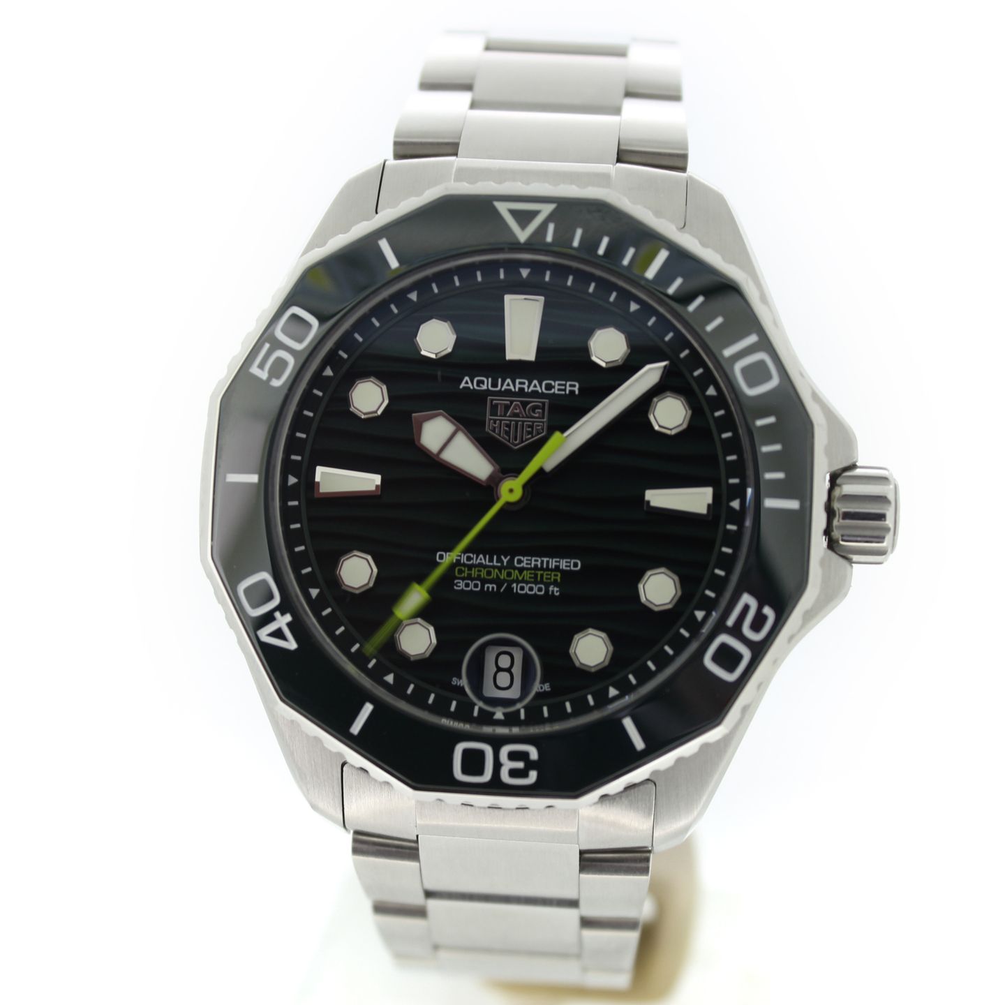 TAG Heuer Aquaracer 300M WBP5116.BA0013 (2024) - Groen wijzerplaat 42mm Staal (3/7)