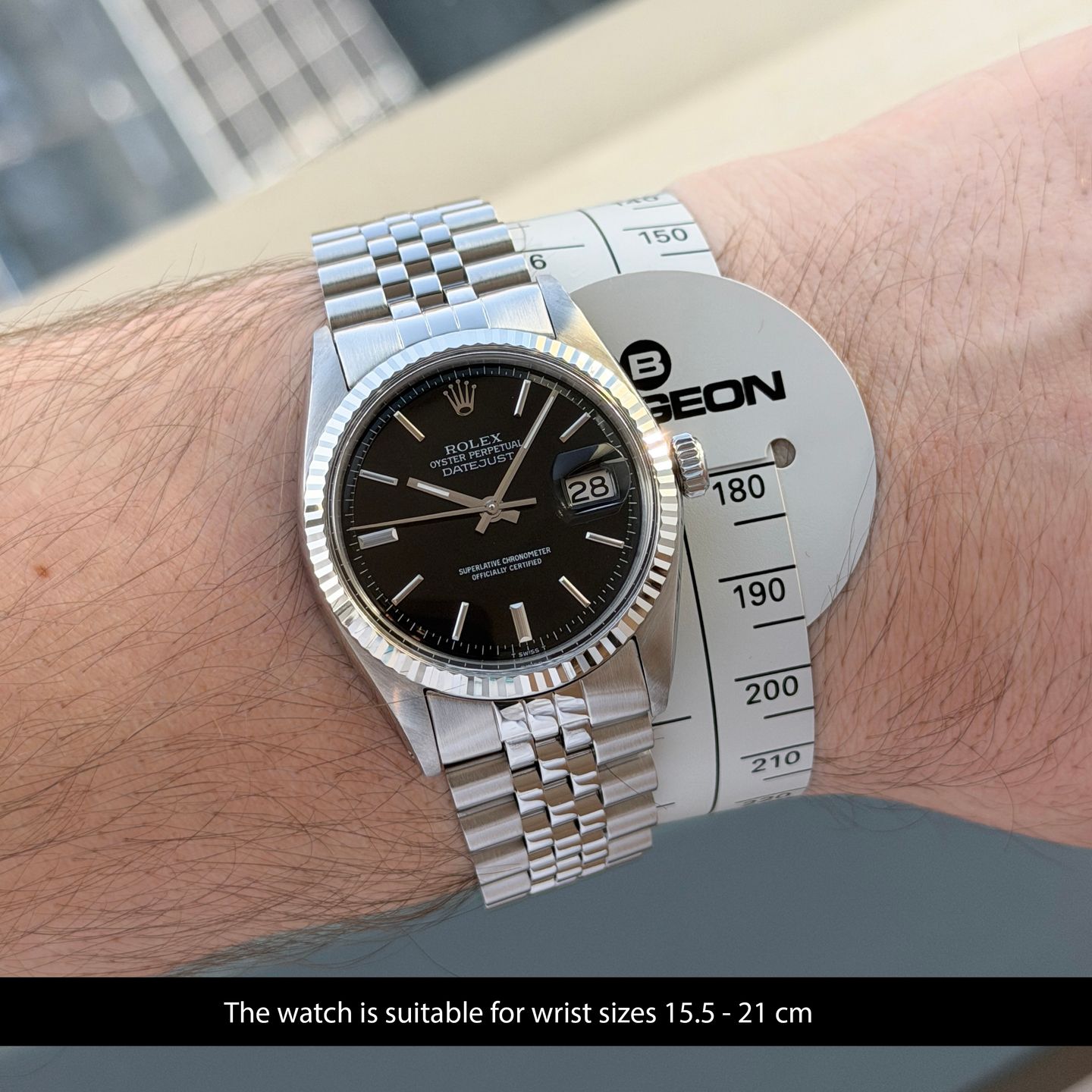 Rolex Datejust 1601 (1974) - Black dial 36 mm Steel case (2/8)