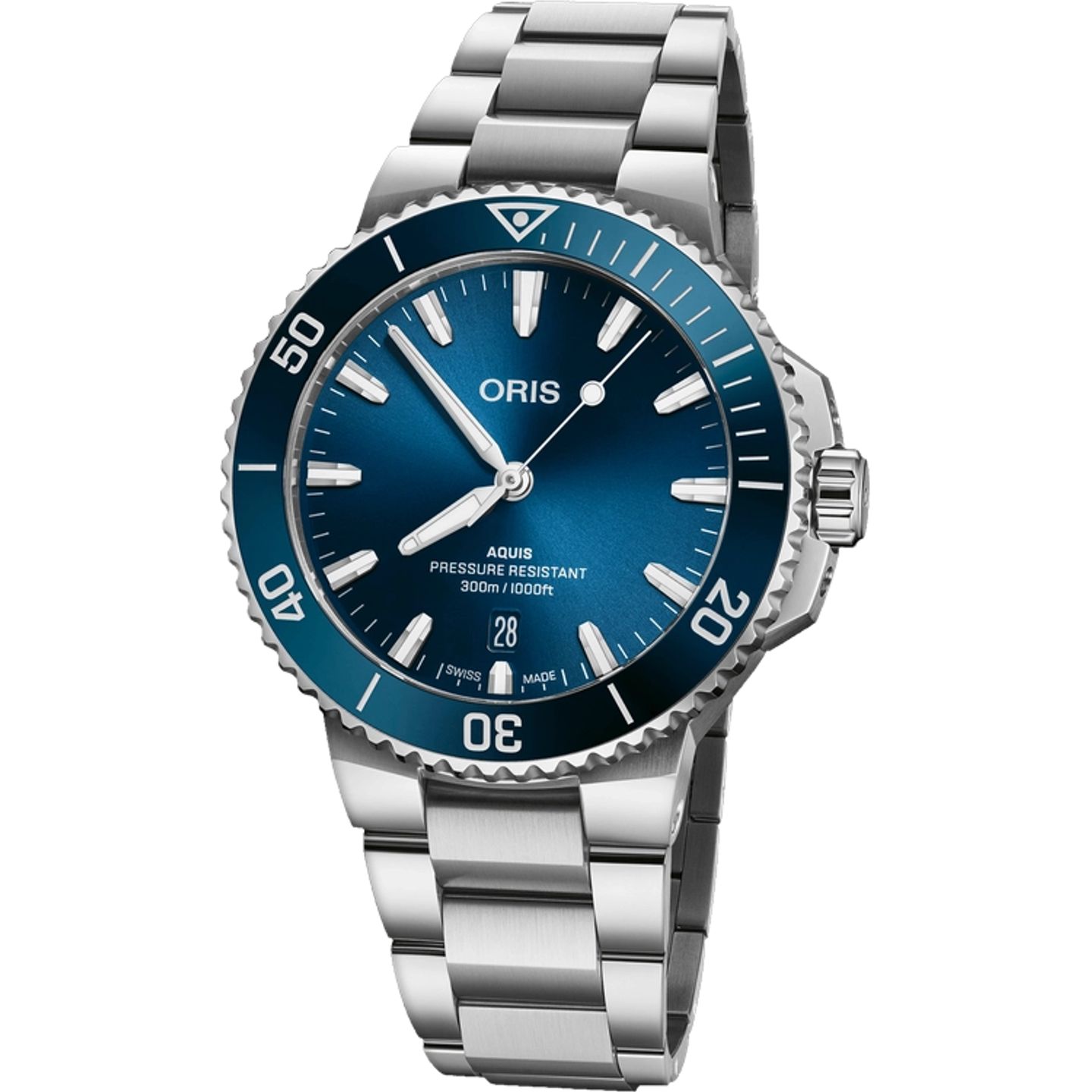 Oris Aquis Date 01 733 7787 4135-07 8 22 04PEB (2026) - Blauw wijzerplaat 42mm Staal (1/1)