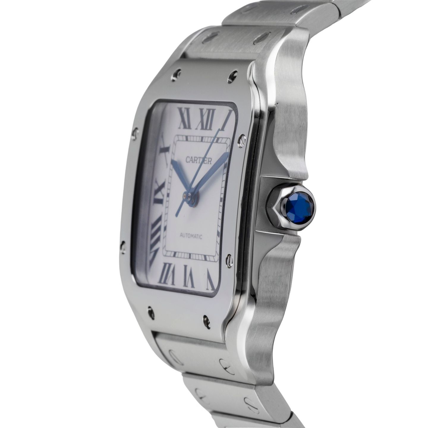 Cartier Santos WSSA0010 (Unknown (random serial)) - Silver dial 35 mm Steel case (6/8)