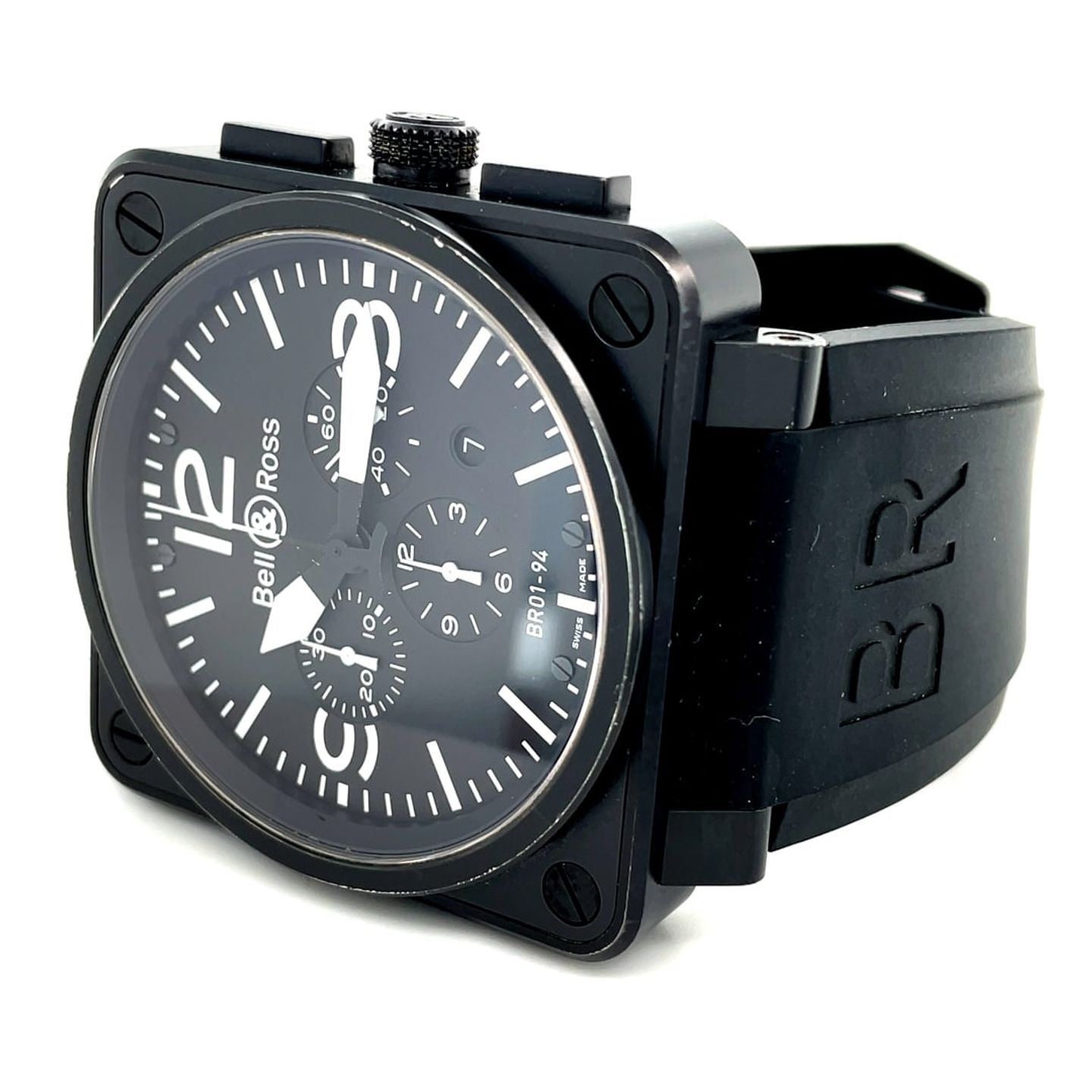 Bell & Ross BR 01-94 Chronographe BR01-94 (2010) - Zwart wijzerplaat 34mm Carbon (4/8)