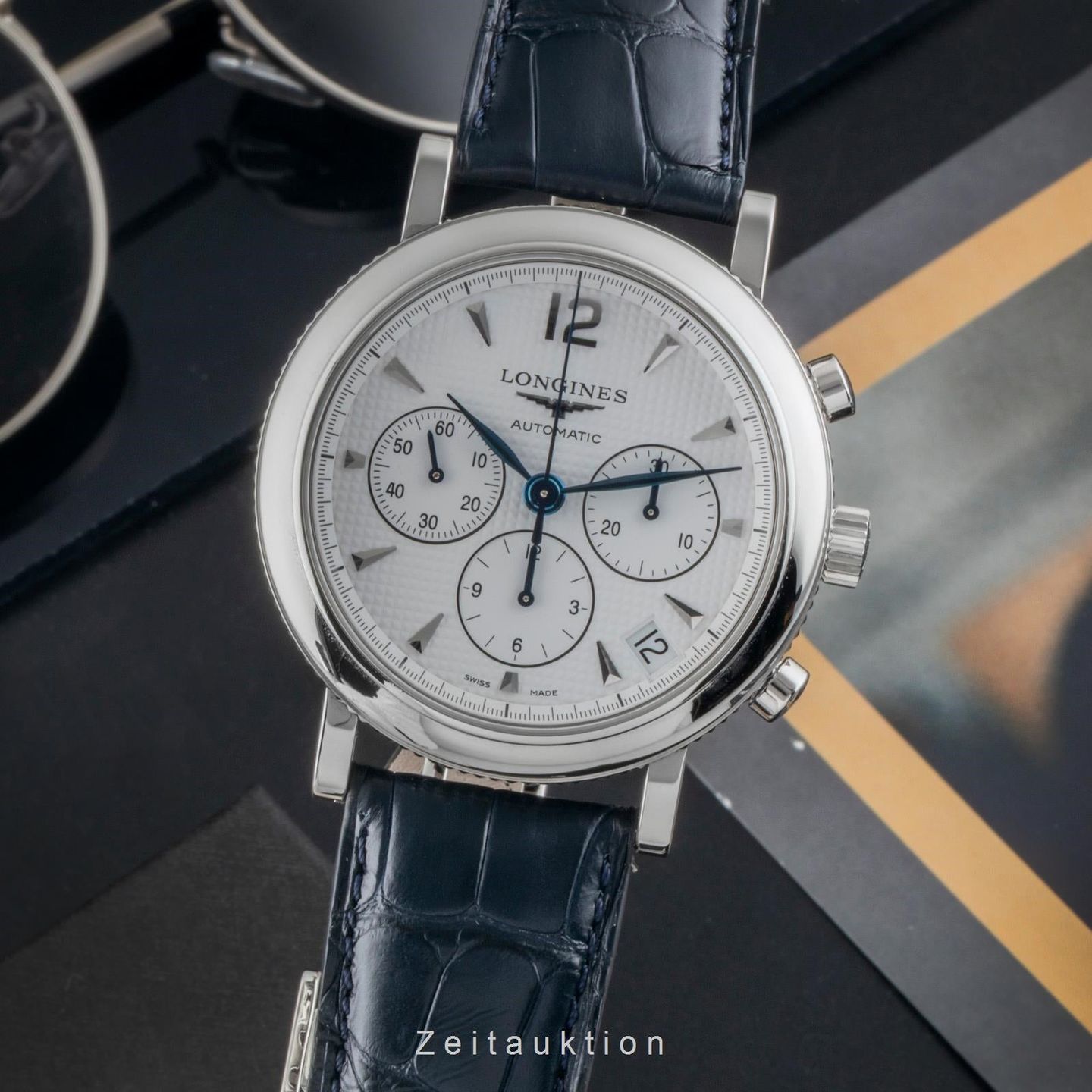Longines Heritage L2.704.4.16.3 (Onbekend (willekeurig serienummer)) - Wit wijzerplaat 44mm Staal (1/8)