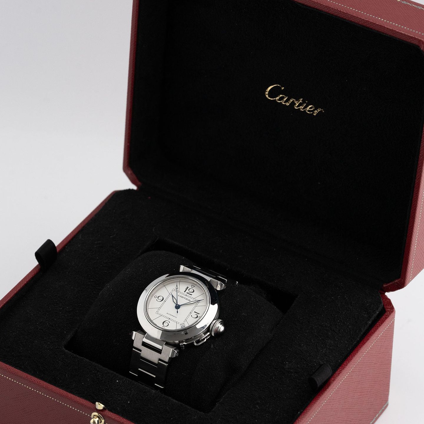 Cartier Pasha C W31074M7 (Unknown (random serial)) - White dial 35 mm Steel case (4/4)