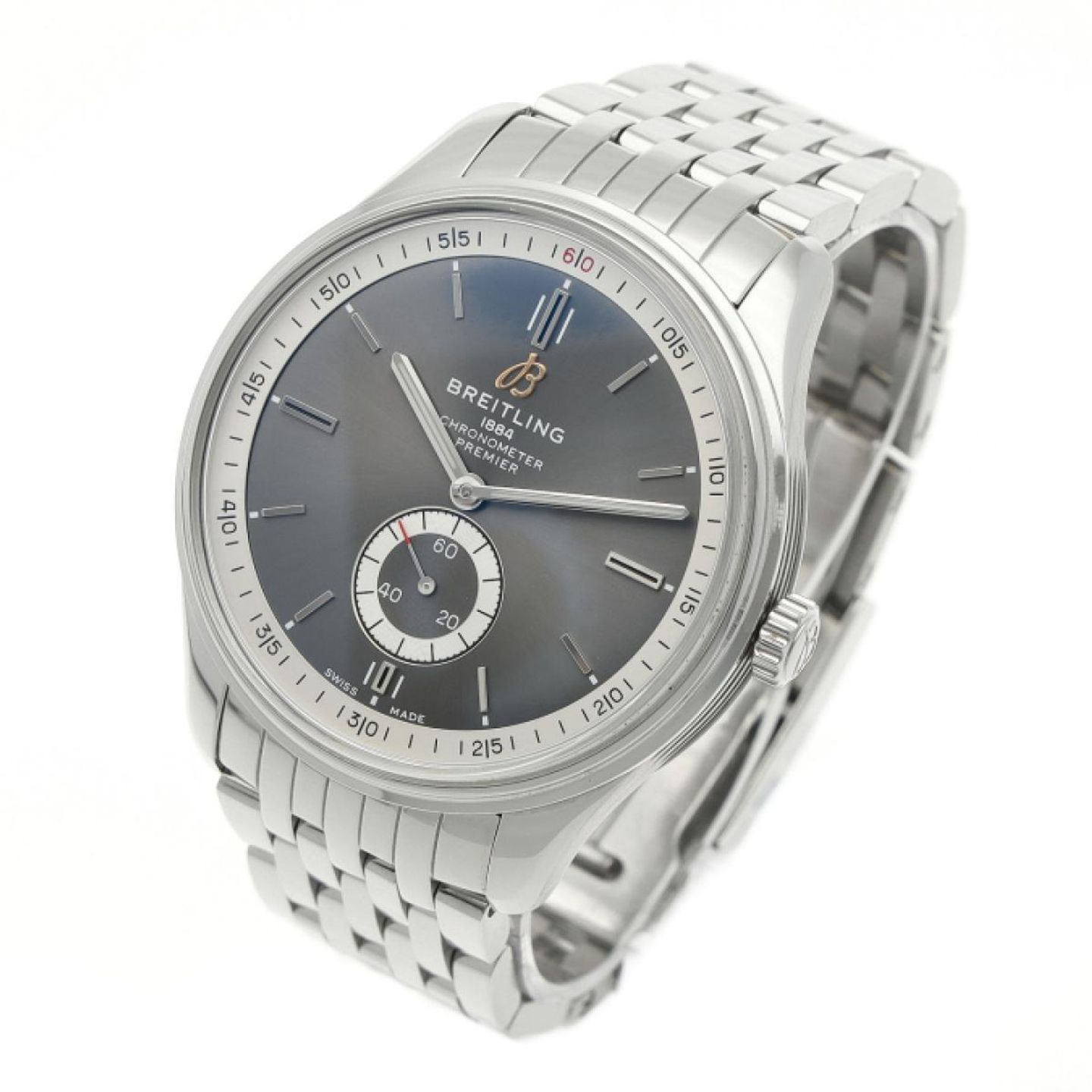 Breitling Premier Automatic 40 A37340 (2022) - Blue dial 40 mm Steel case (2/5)