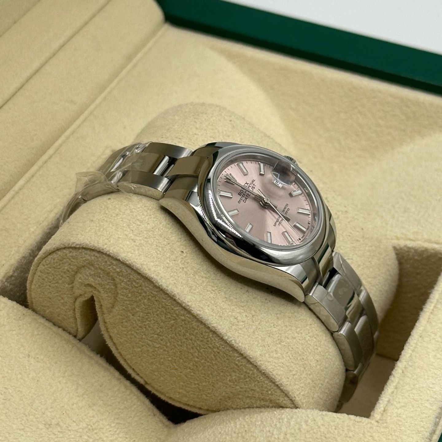 Rolex Lady-Datejust 279160 (2024) - Pink dial 28 mm Steel case (7/8)