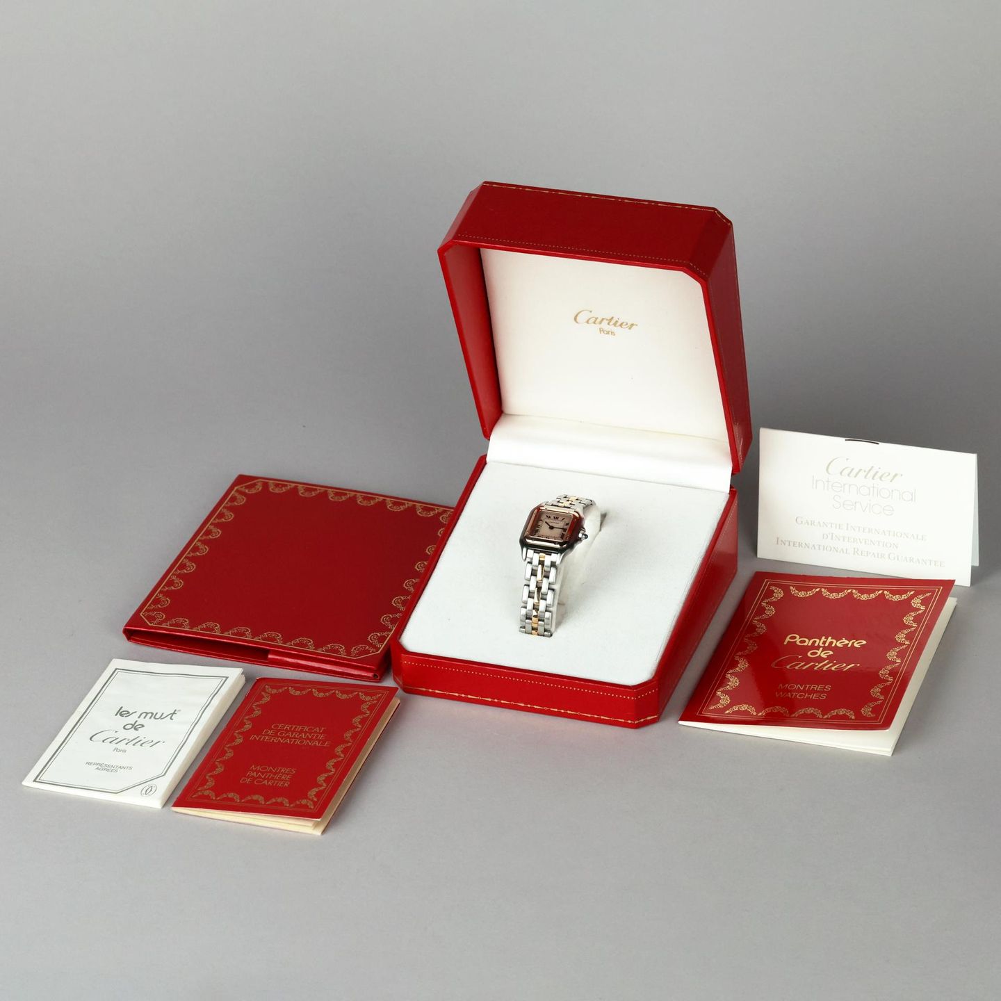 Cartier Panthère 6692 (1992) - White dial 22 mm Gold/Steel case (8/8)