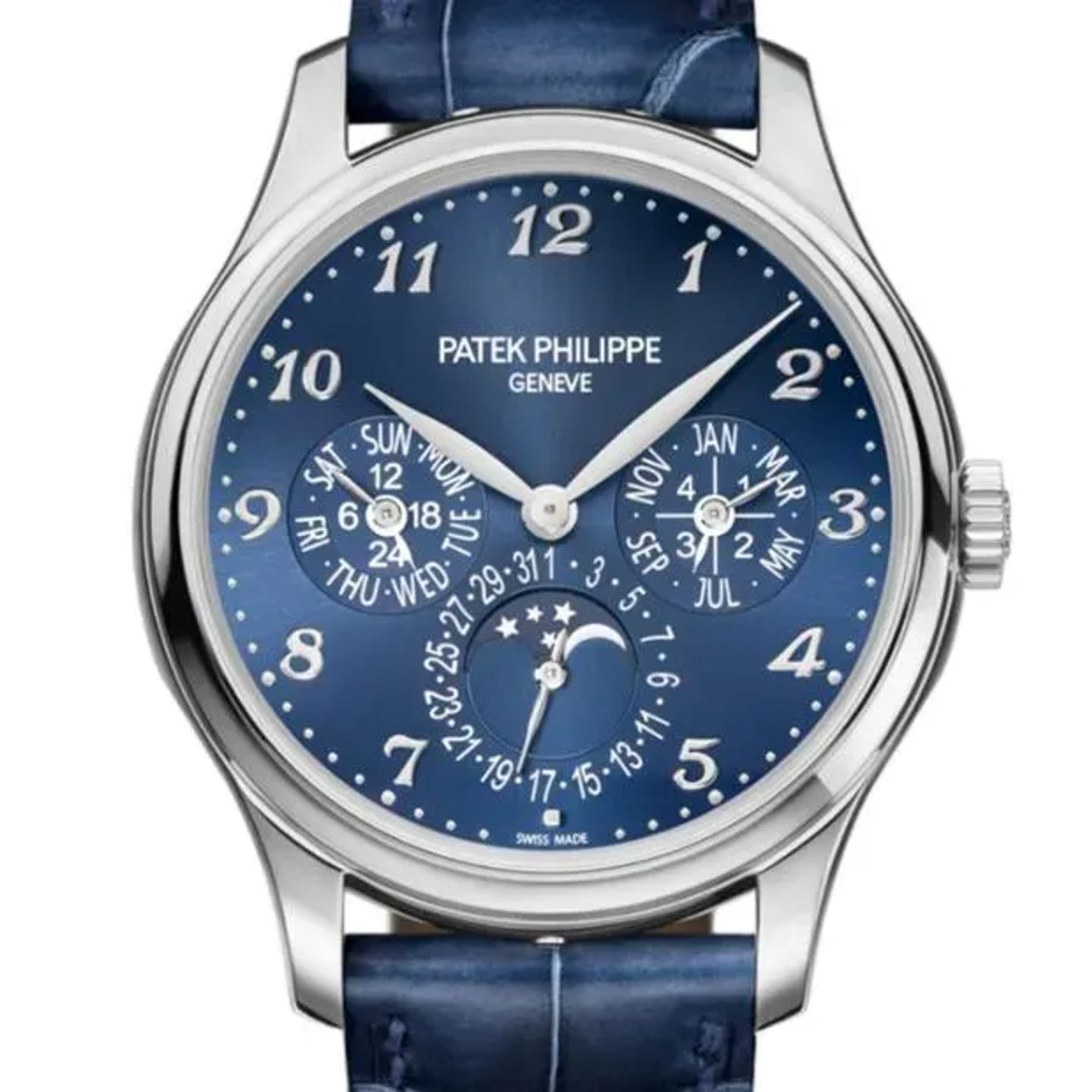 Patek Philippe Perpetual Calendar 5327G-001 (2024) - Blauw wijzerplaat 39mm Witgoud (6/6)