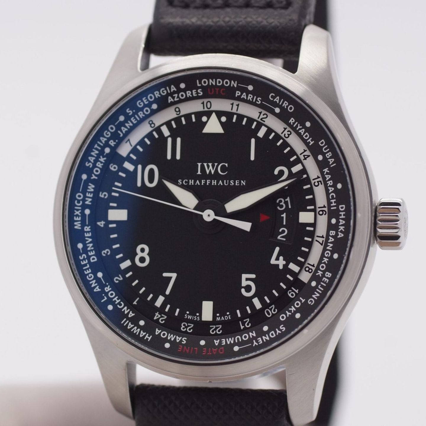 IWC Pilot Worldtimer IW326201 (2012) - Black dial 45 mm Steel case (4/8)