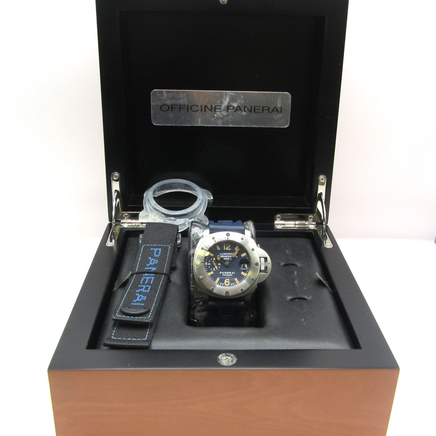 Panerai Luminor Submersible PAM00087 (2005) - Blauw wijzerplaat 44mm Staal (4/5)