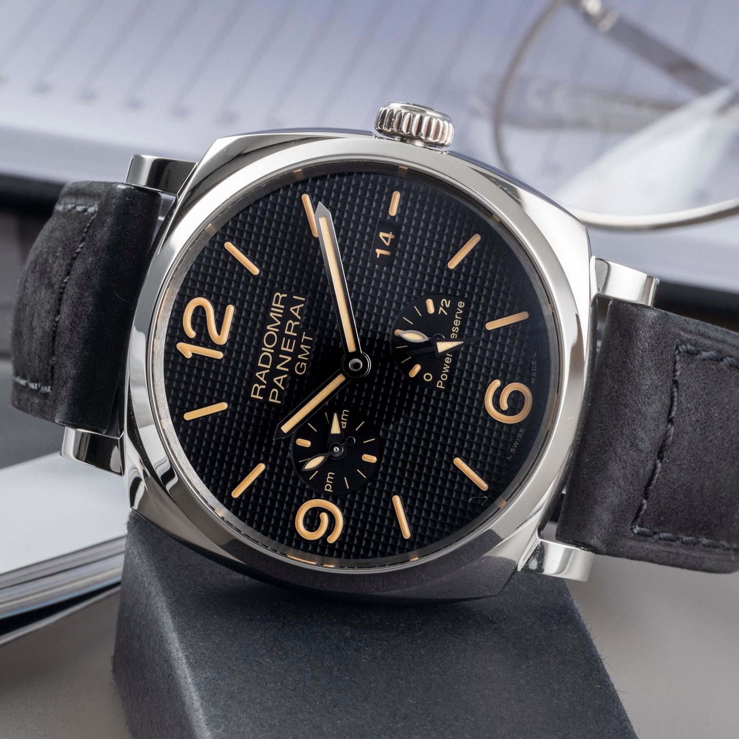 Panerai Radiomir 1940 3 Days PAM00628 (Onbekend (willekeurig serienummer)) - Zwart wijzerplaat 45mm Staal (2/8)