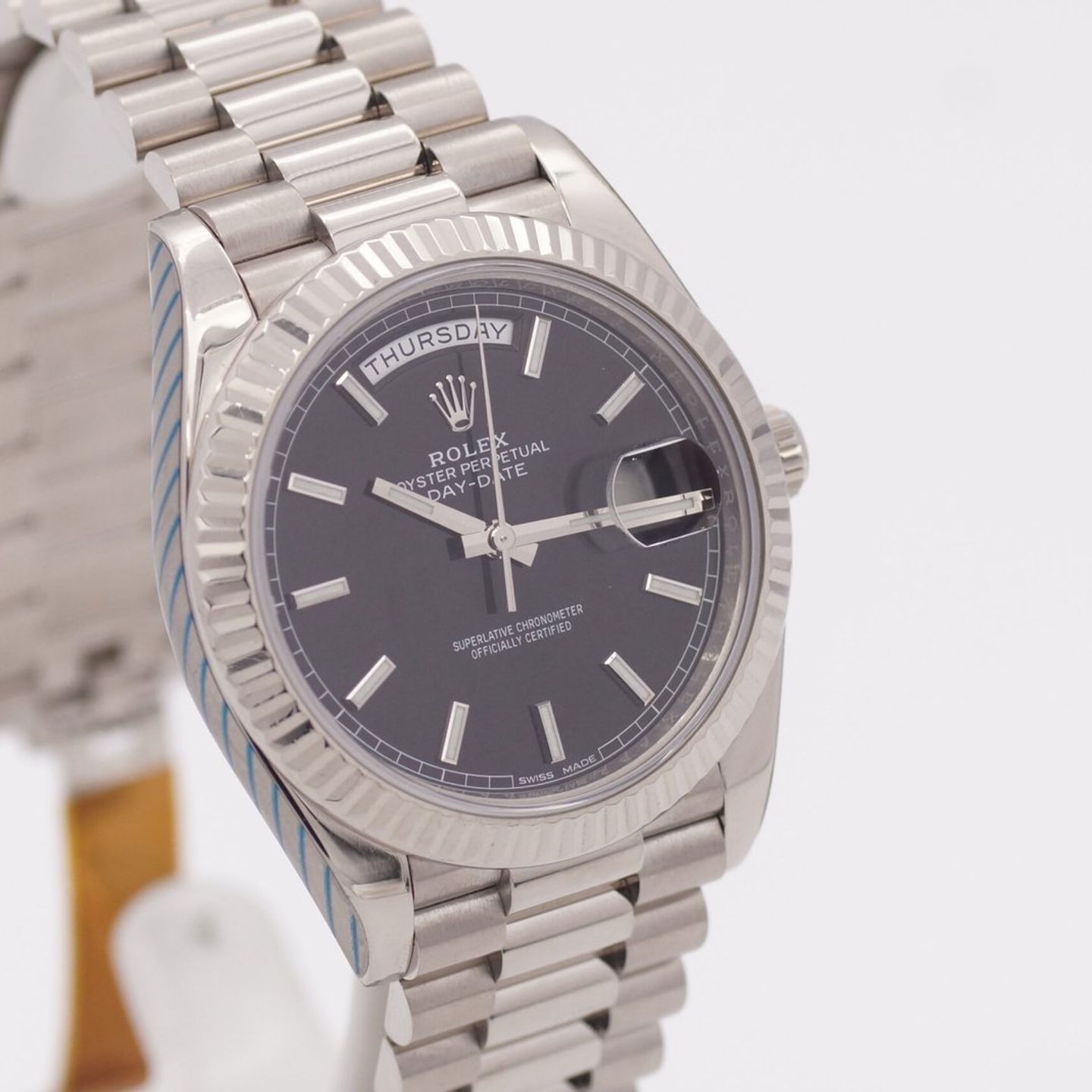 Rolex Day-Date 40 228239 (2018) - Black dial 40 mm White Gold case (5/8)