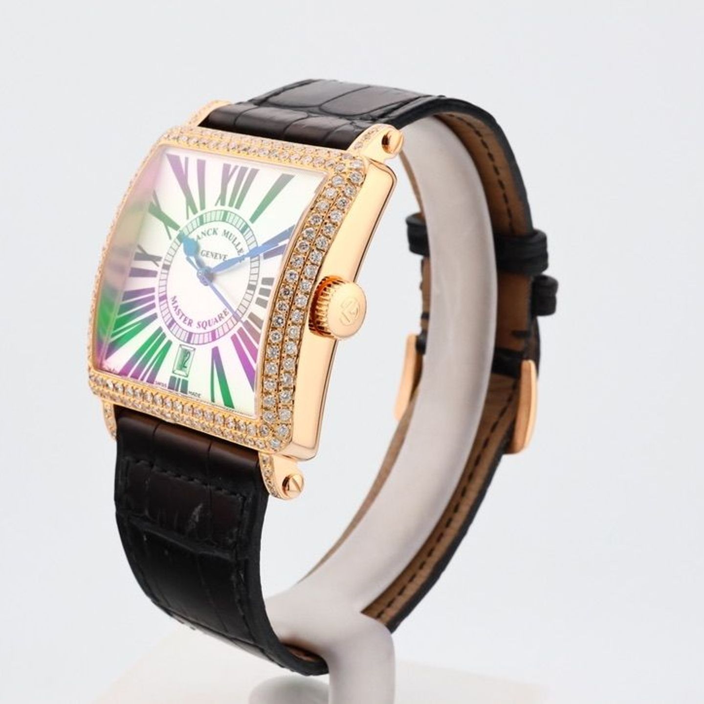 Franck Muller Master Square 6000 H SC DT (2008) - Zilver wijzerplaat 36mm Roségoud (2/8)