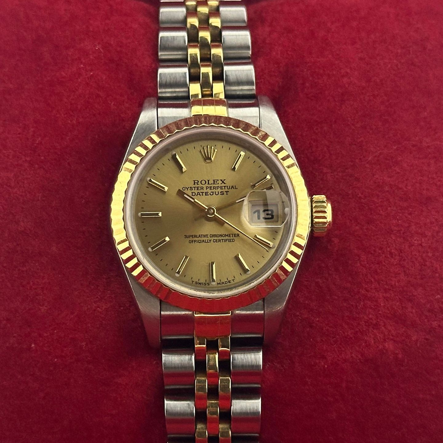 Rolex Lady-Datejust 69713 (1997) - Goud wijzerplaat 26mm Goud/Staal (1/8)