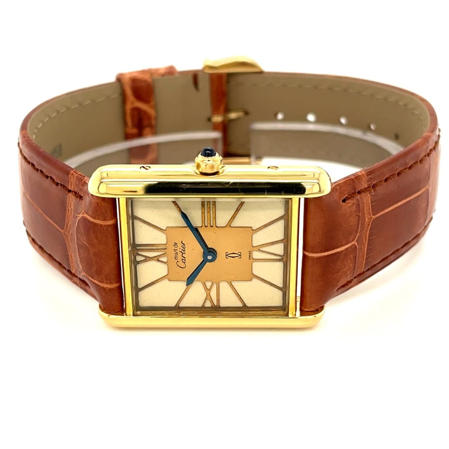 Cartier Tank Unknown (1990) - Multi-colour dial 30 mm Gold/Steel case (1/8)