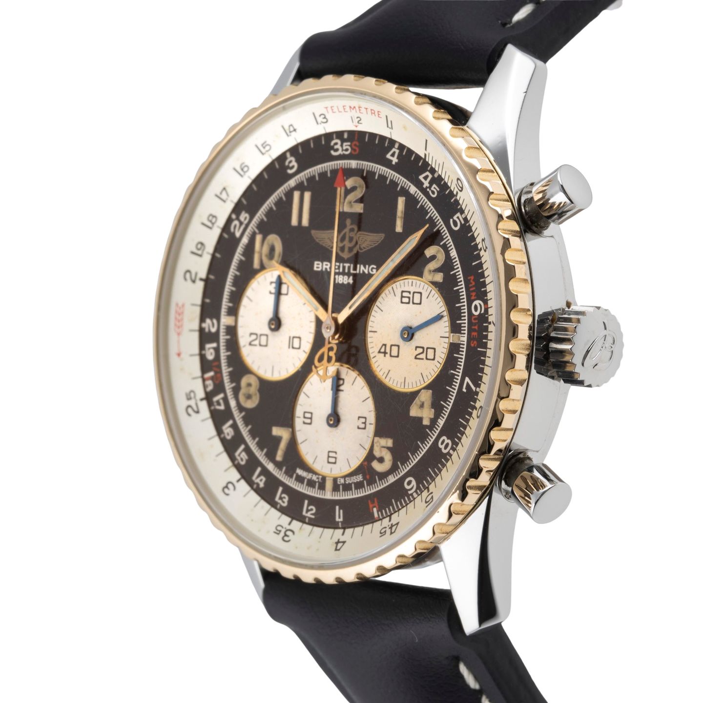Breitling Navitimer D30022 (1995) - Zwart wijzerplaat 38mm Staal (6/8)