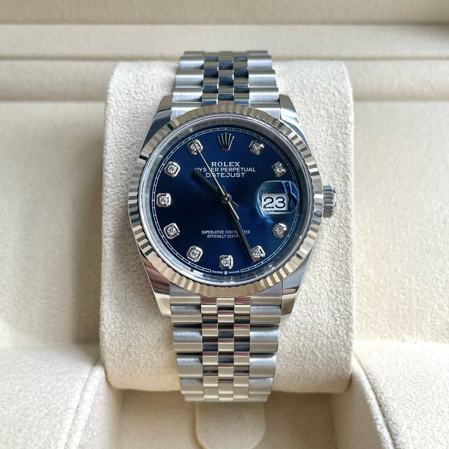 Rolex Datejust 36 126234 (2019) - Blue dial 36 mm Steel case (1/8)