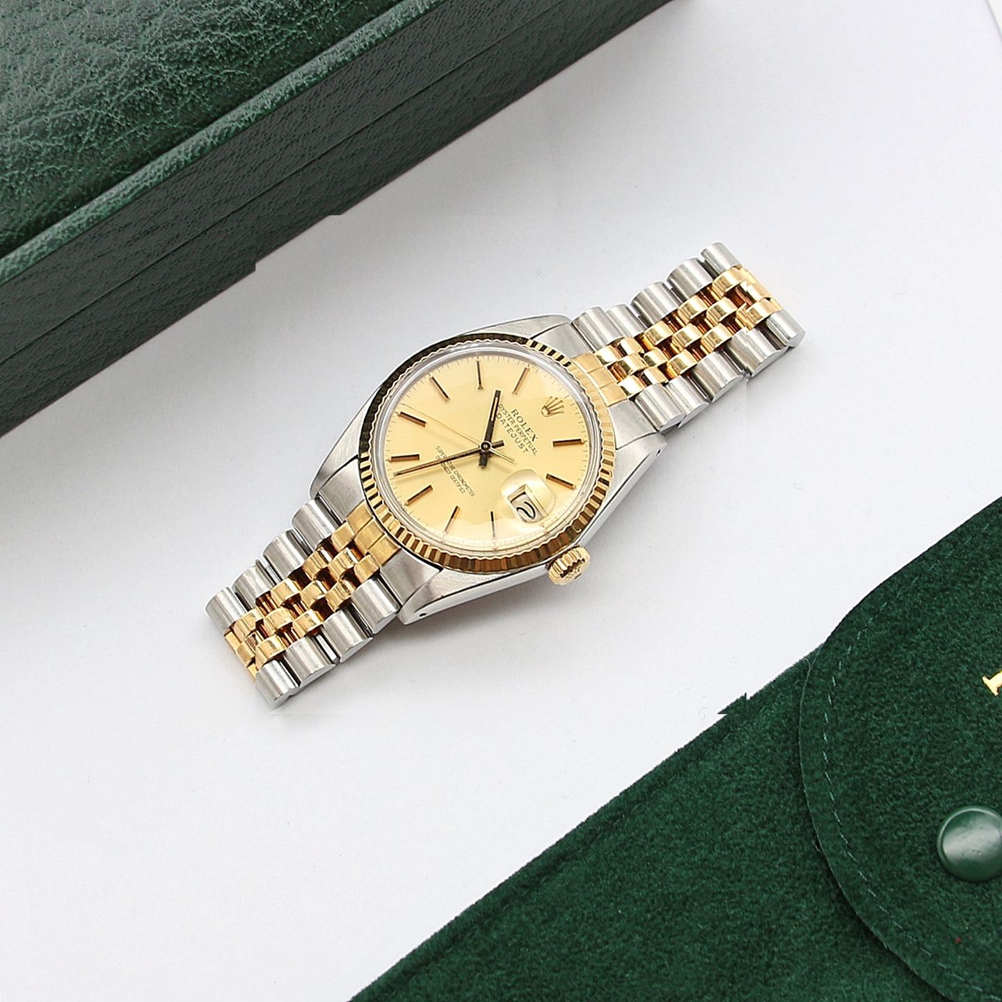 Rolex Datejust 36 16013 (Unknown (random serial)) - Champagne dial 36 mm Gold/Steel case (2/5)