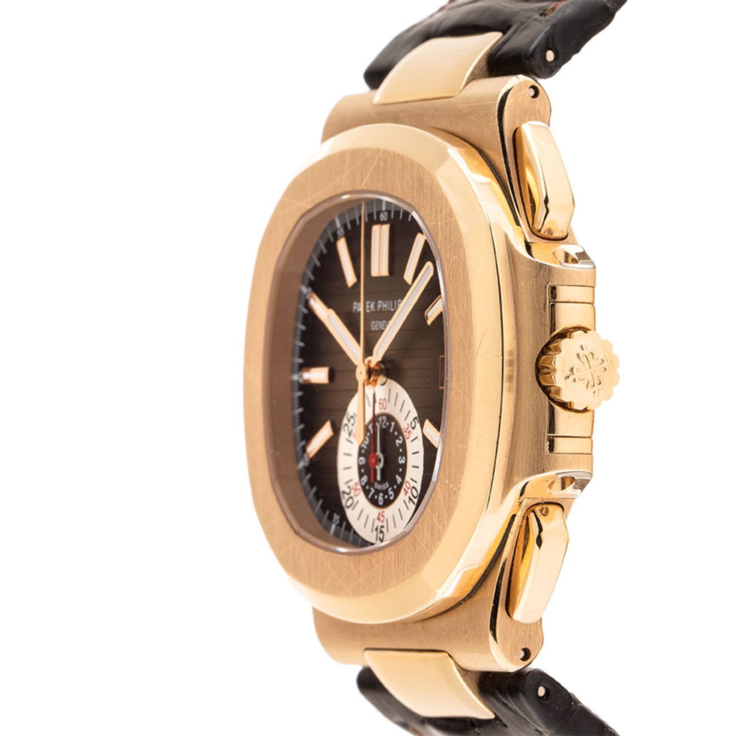 Patek Philippe Nautilus 5980R-001 (2019) - Bruin wijzerplaat 41mm Roségoud (4/7)