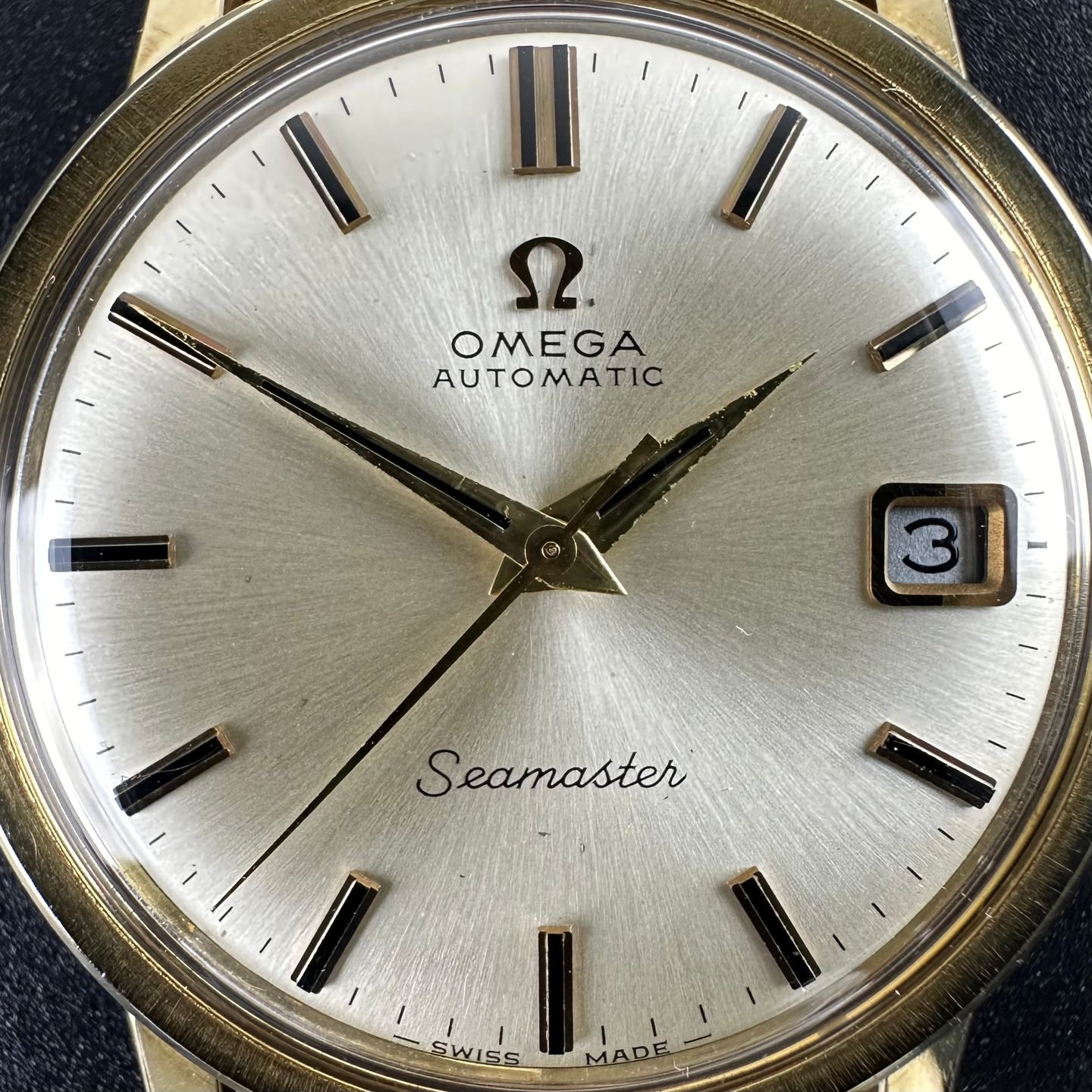 Omega Seamaster 166.003 (1968) - White dial 34 mm Gold/Steel case (8/8)