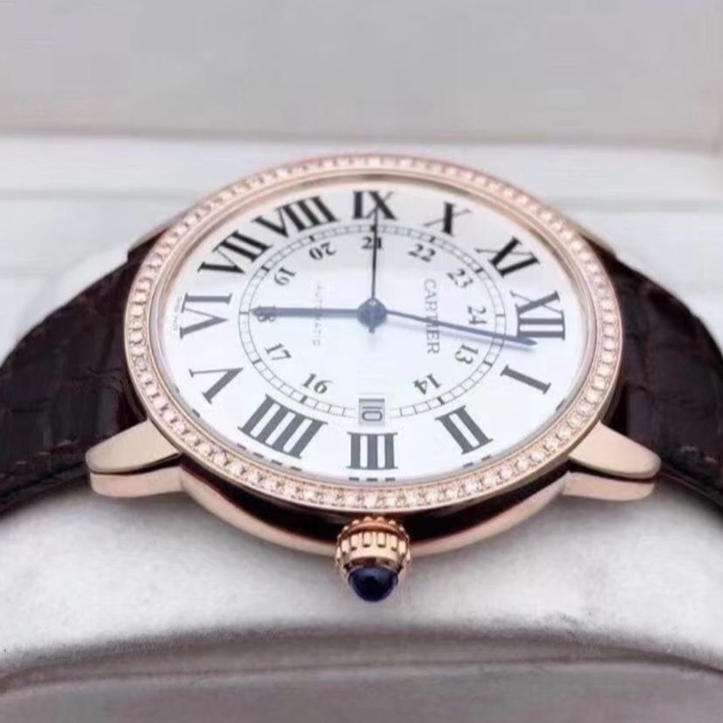 Cartier Ronde Solo de Cartier W6701009 (2023) - Zilver wijzerplaat 42mm Roségoud (4/6)