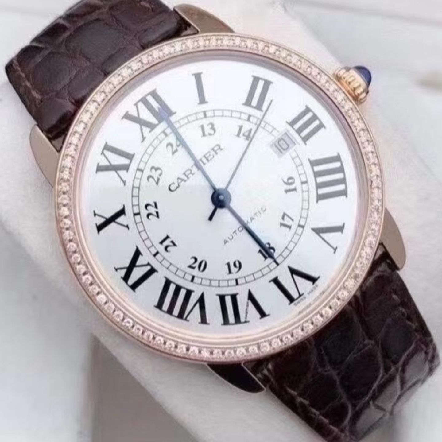 Cartier Ronde Solo de Cartier W6701009 (2023) - Zilver wijzerplaat 42mm Roségoud (5/6)