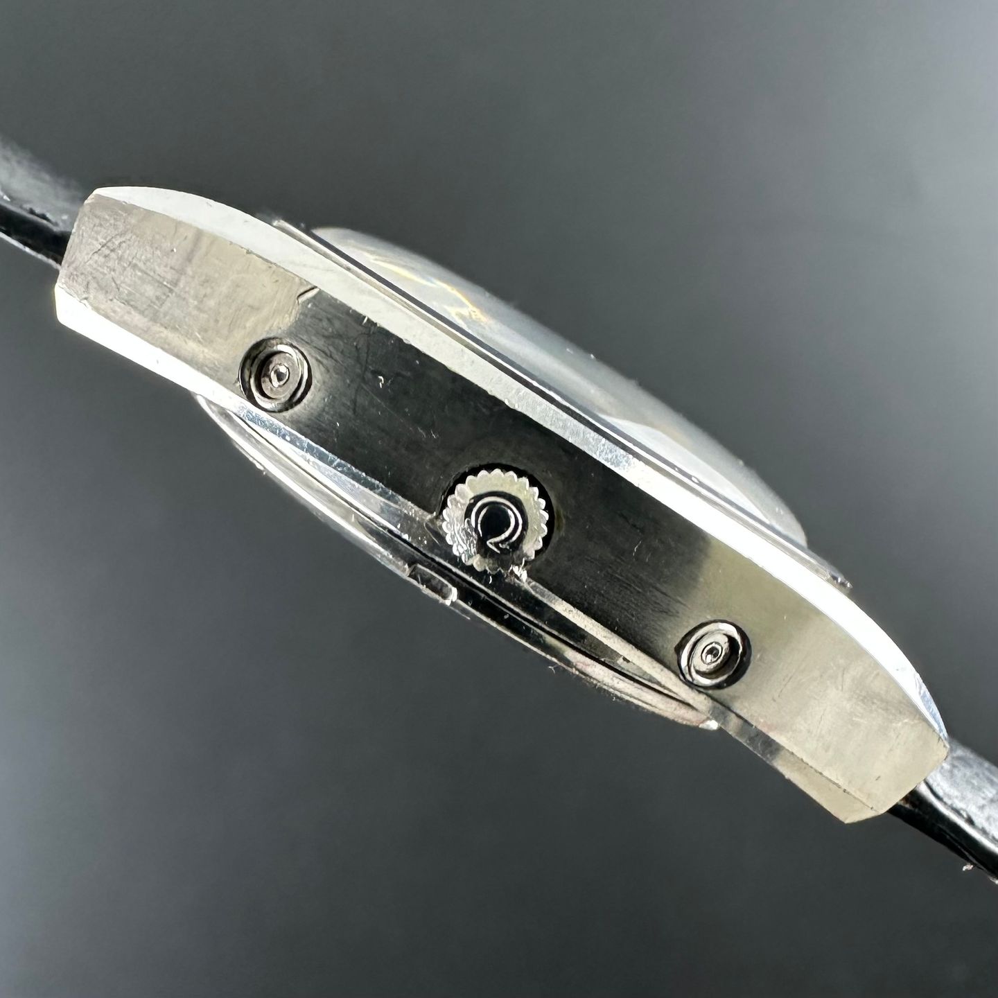 Omega Genève 196.003 (1973) - Blauw wijzerplaat 44mm Staal (5/8)