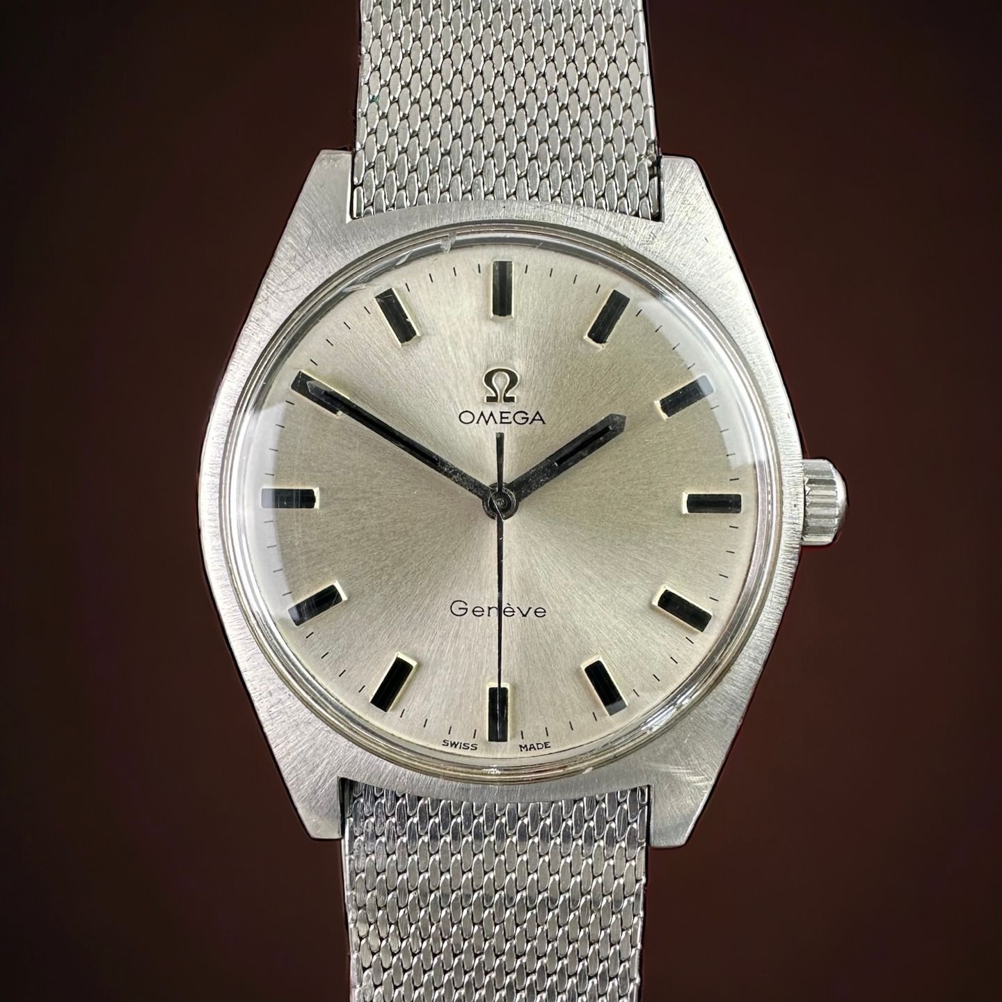 Omega Genève 135.041 (1969) - White dial 35 mm Steel case (1/8)