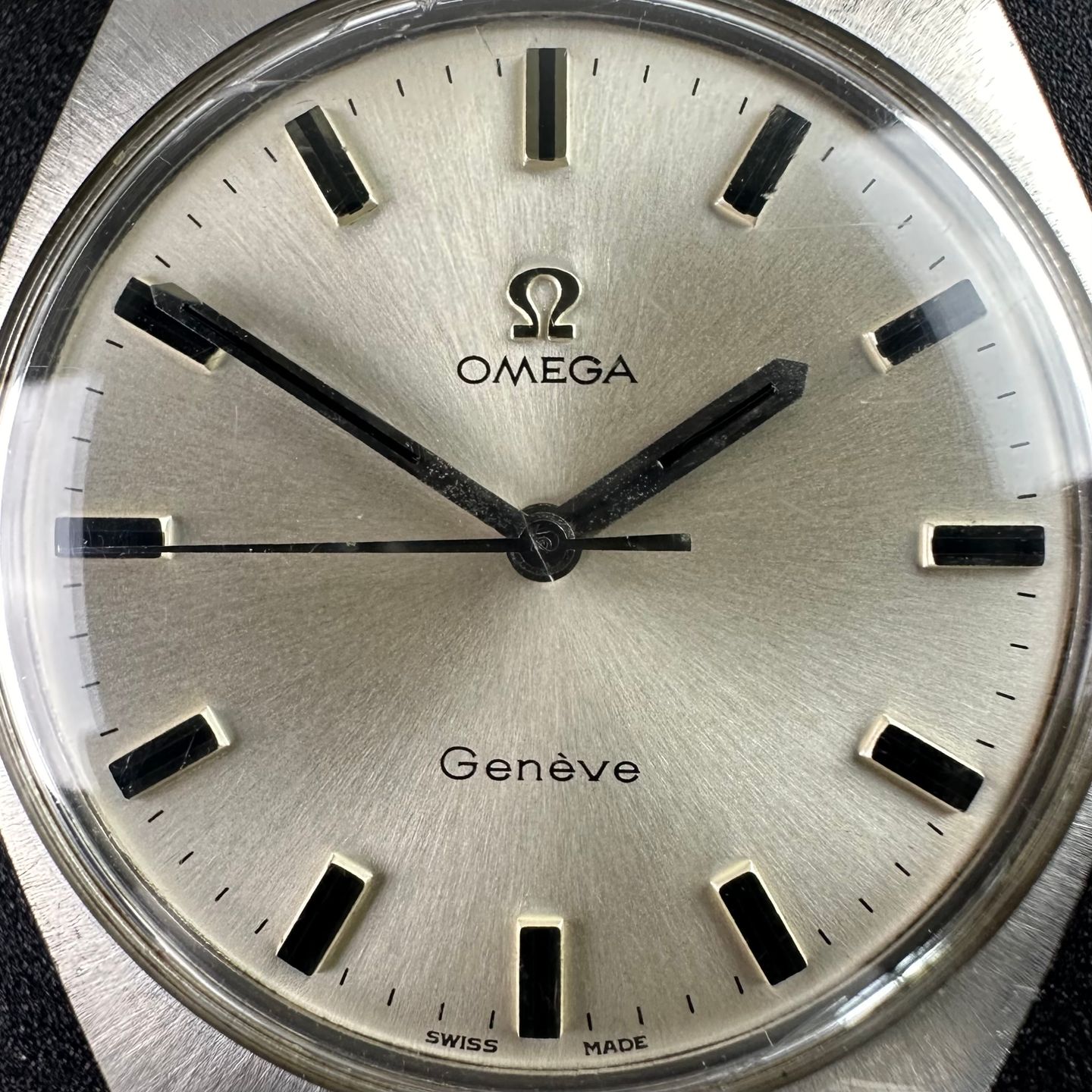 Omega Genève 135.041 (1969) - Wit wijzerplaat 35mm Staal (8/8)