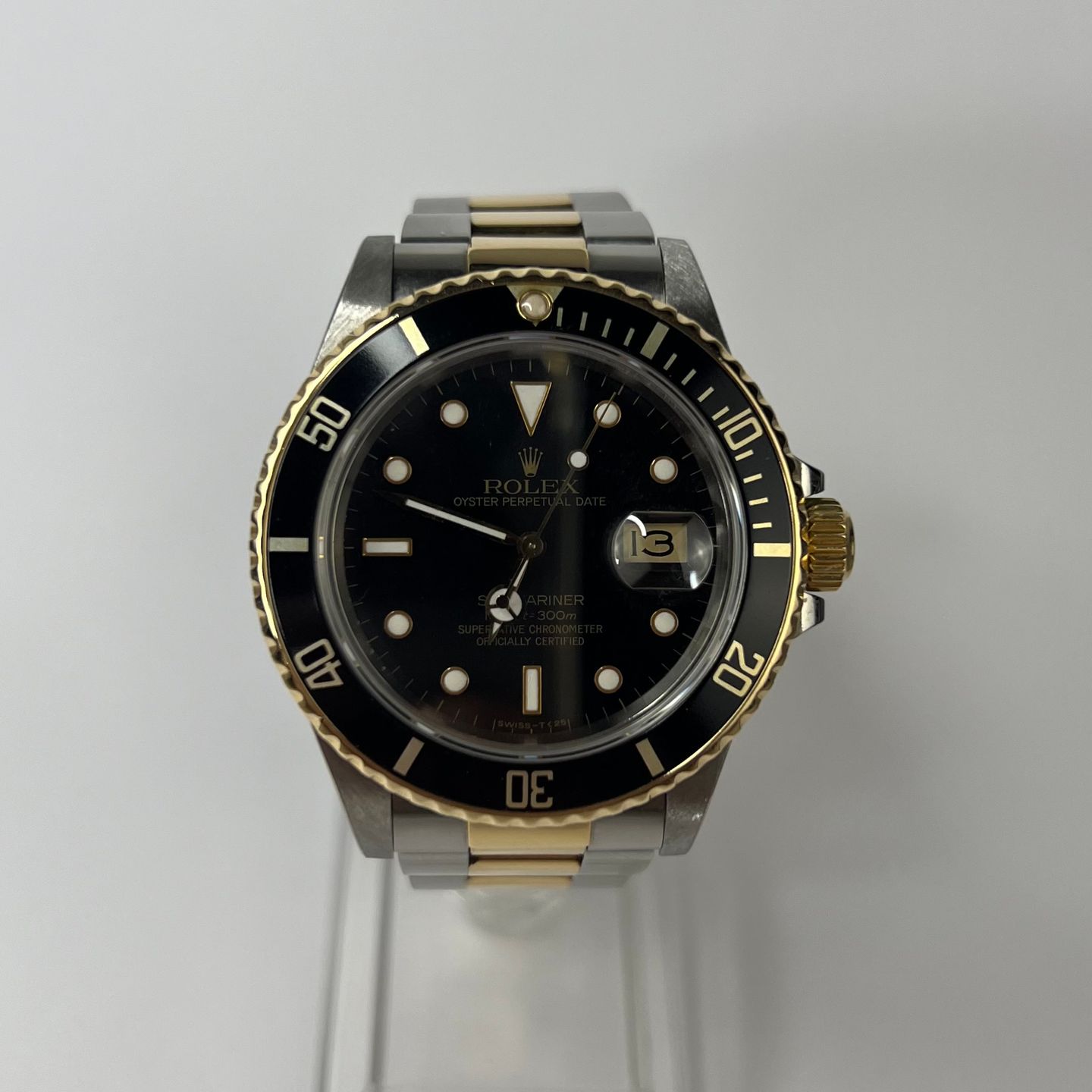 Rolex Submariner Date 16803 (1985) - Zwart wijzerplaat 40mm Goud/Staal (3/5)