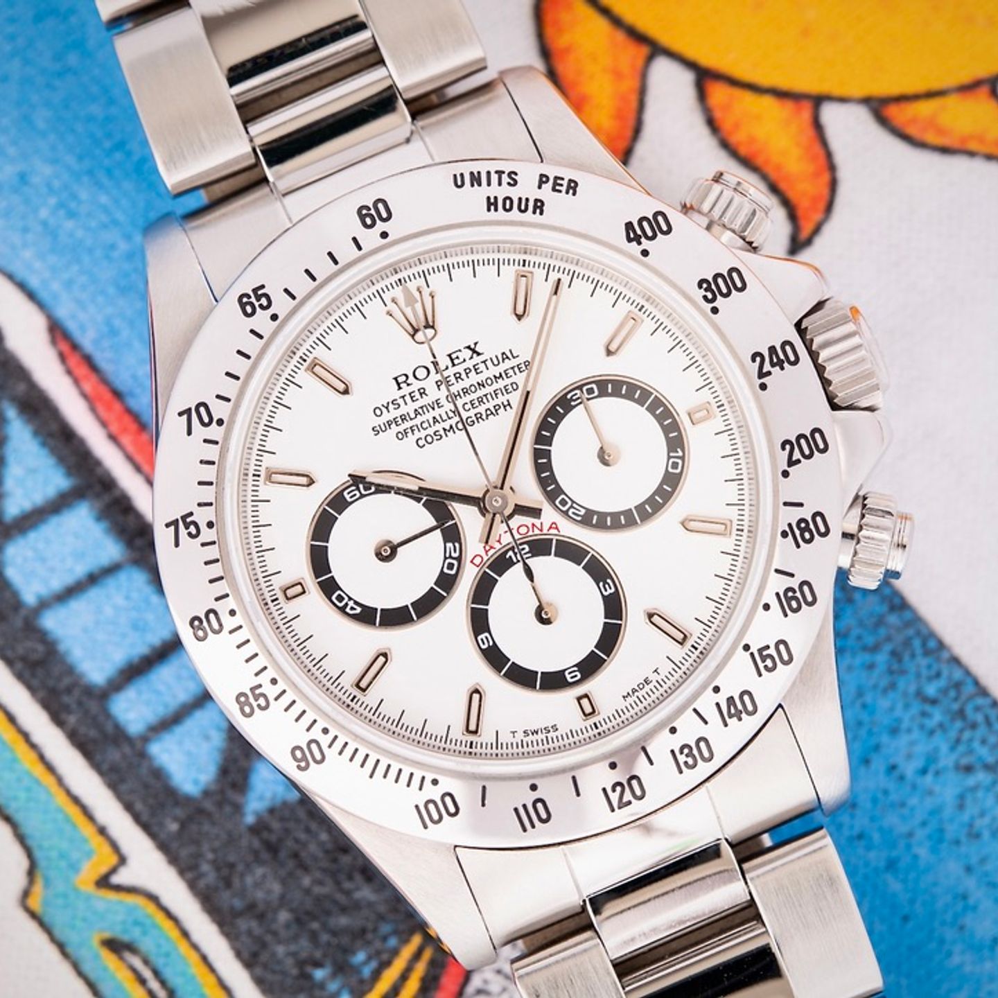 Rolex Daytona 16520 (1995) - Wit wijzerplaat 40mm Staal (1/8)