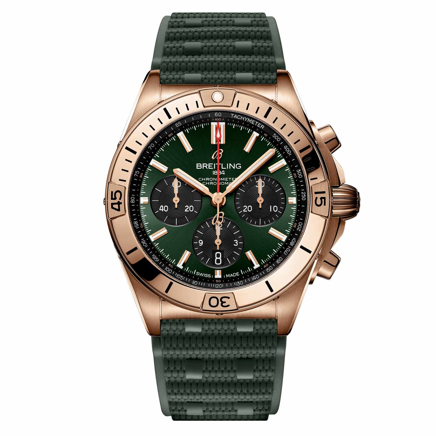 Breitling Chronomat 42 RB0134101L1S1 (2024) - Green dial Unknown Red Gold case (1/1)