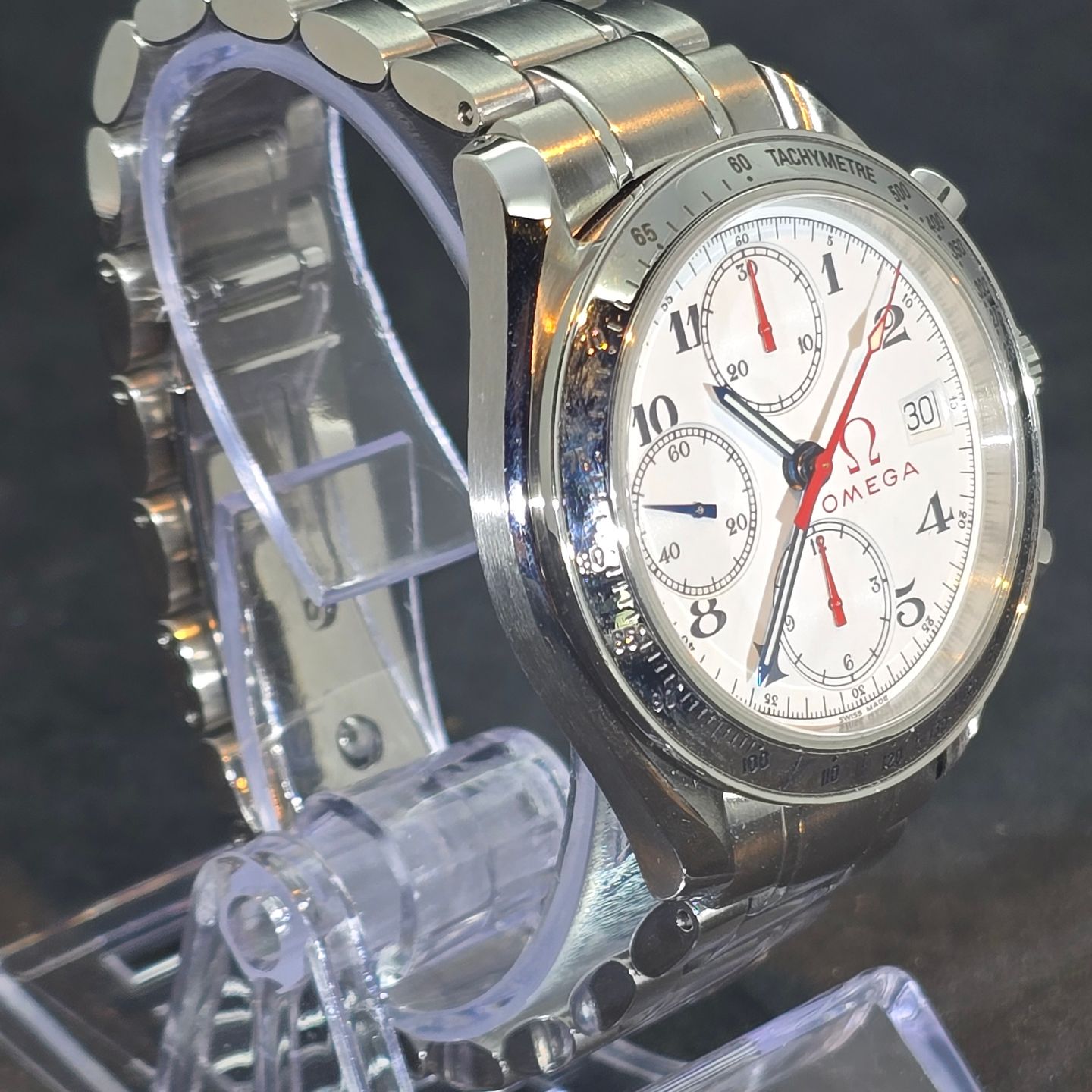 Omega Speedmaster Date 3513.20.00 (Onbekend (willekeurig serienummer)) - Zwart wijzerplaat 39mm Staal (2/8)