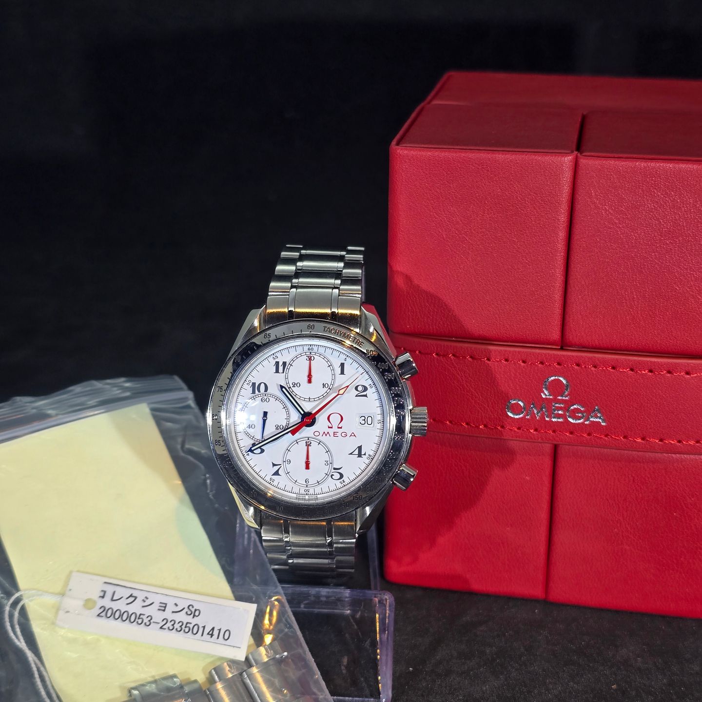 Omega Speedmaster Date 3513.20.00 (Onbekend (willekeurig serienummer)) - Zwart wijzerplaat 39mm Staal (7/8)